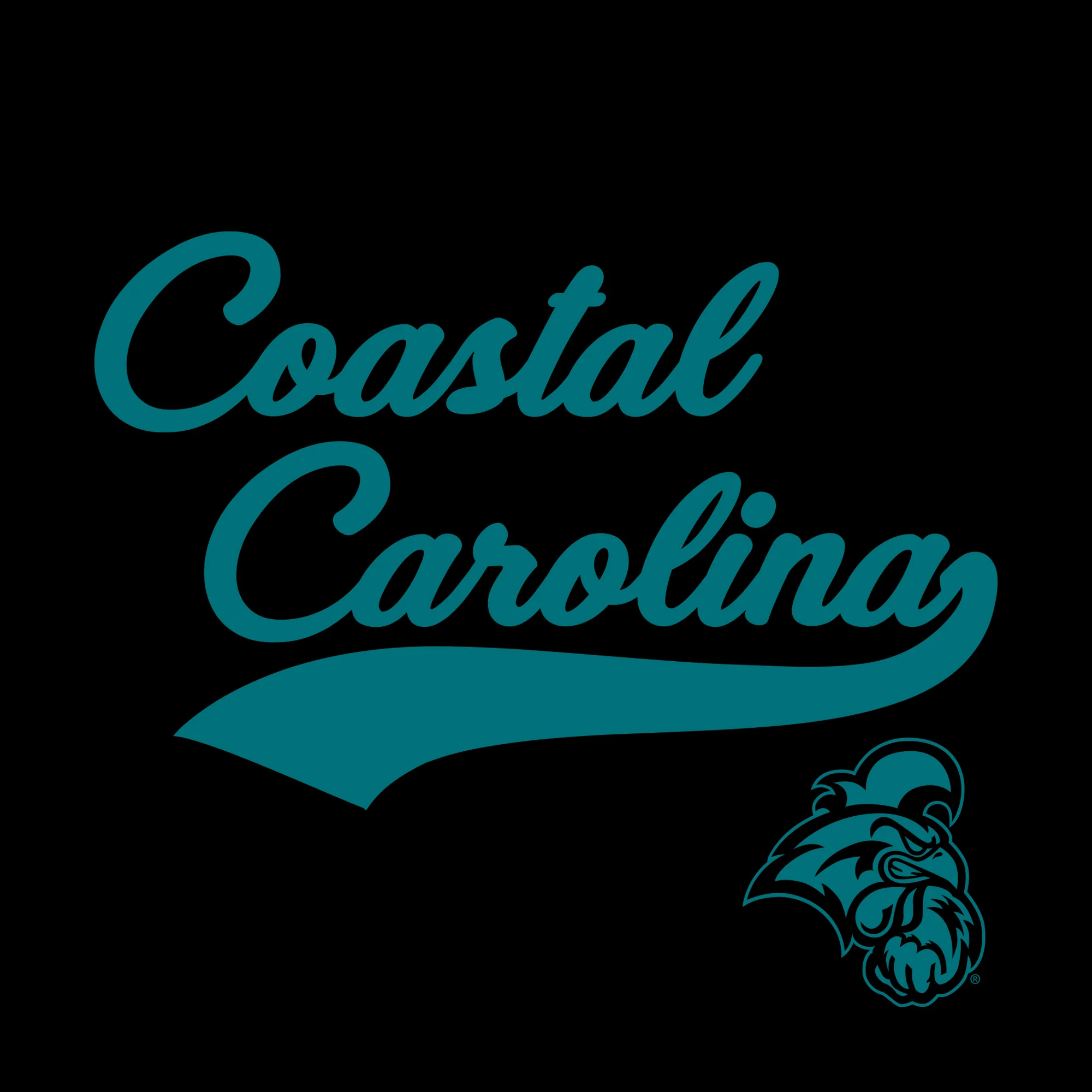 Coastal Carolina University Chanticleers Baseball Jersey Script T-Shirt - Black - Image 2