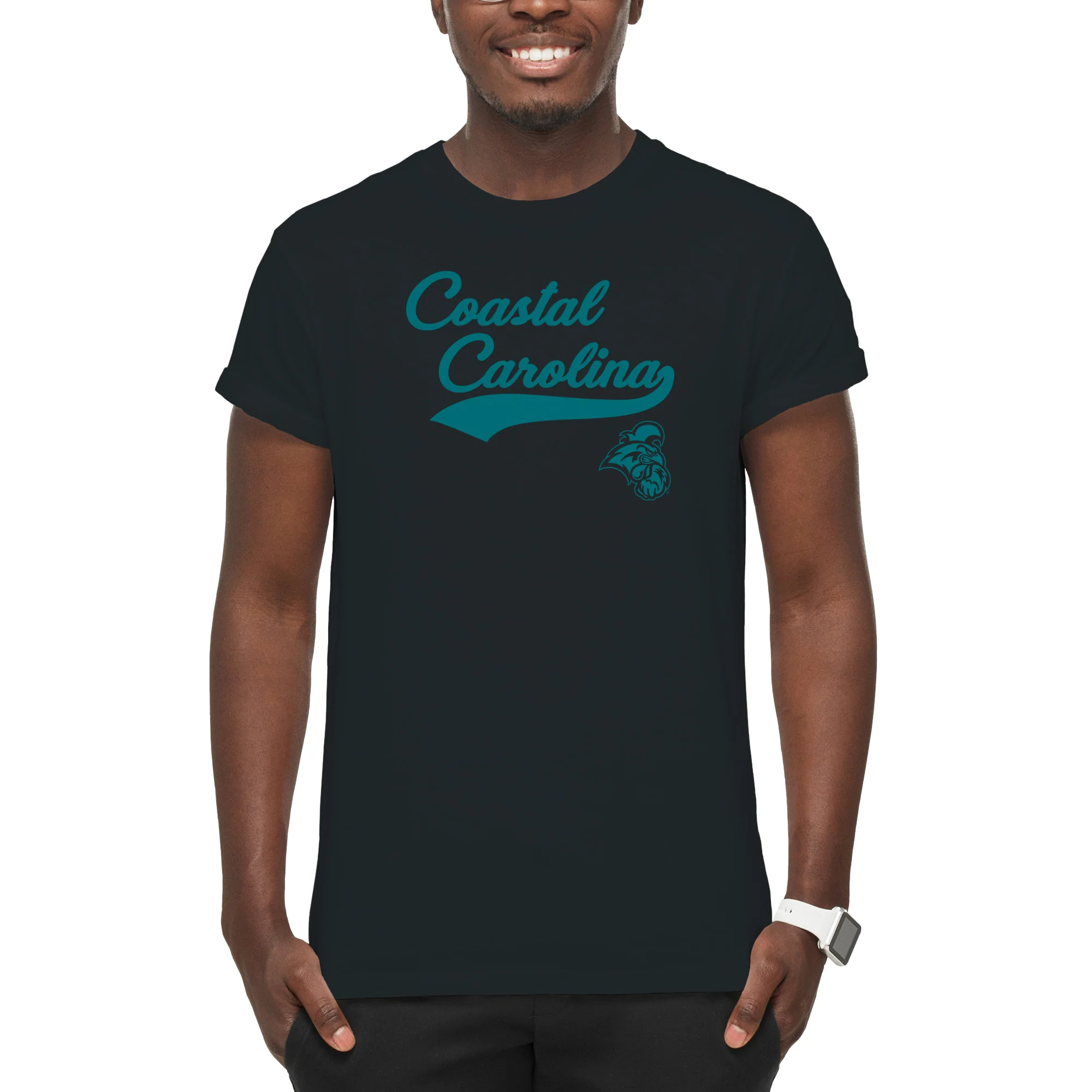 Coastal Carolina University Chanticleers Baseball Jersey Script T-Shirt - Black - Image 3