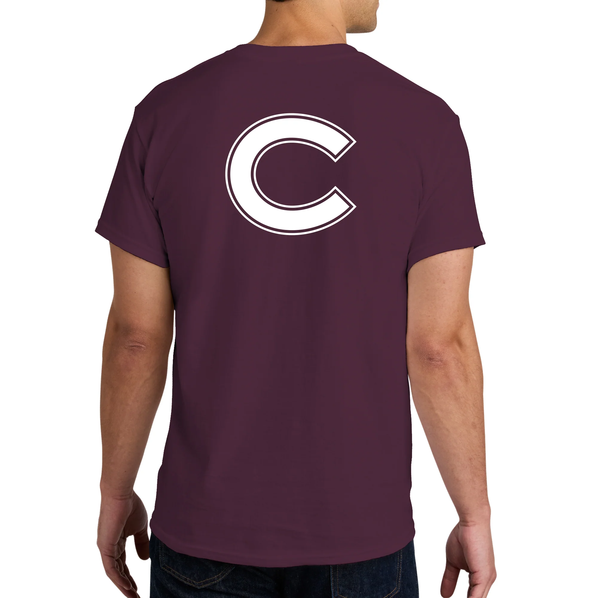 Colgate Front Back Print T-Shirt - Maroon - Image 5