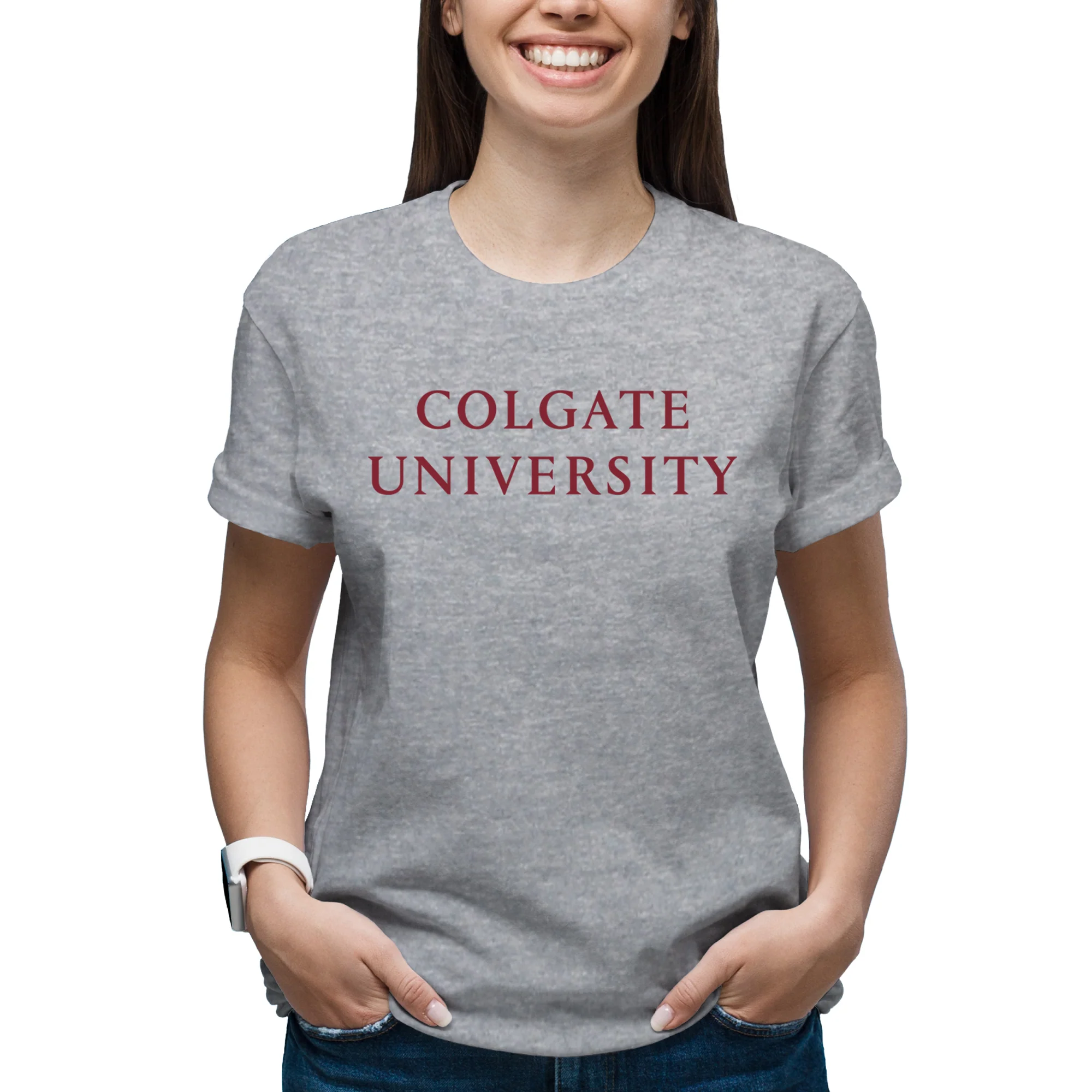 Colgate Institutional Logo T-Shirt - Sport Grey - Image 4
