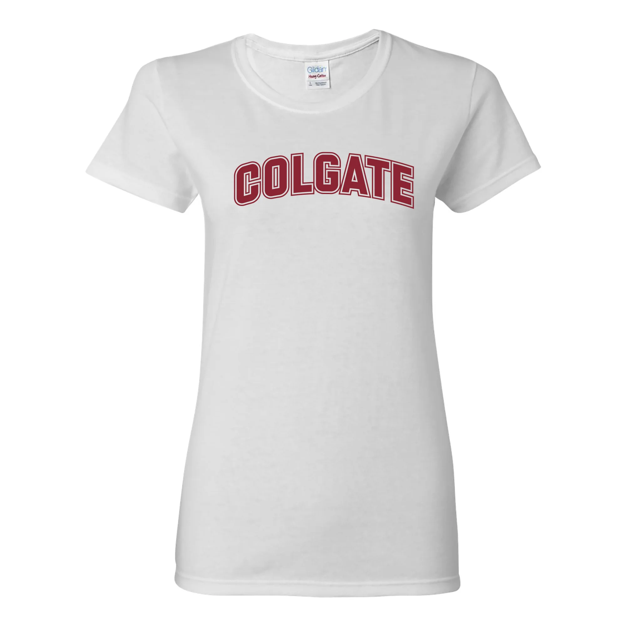 Colgate University Raiders Arch Logo Women's Short Sleeve T Shirt - White
