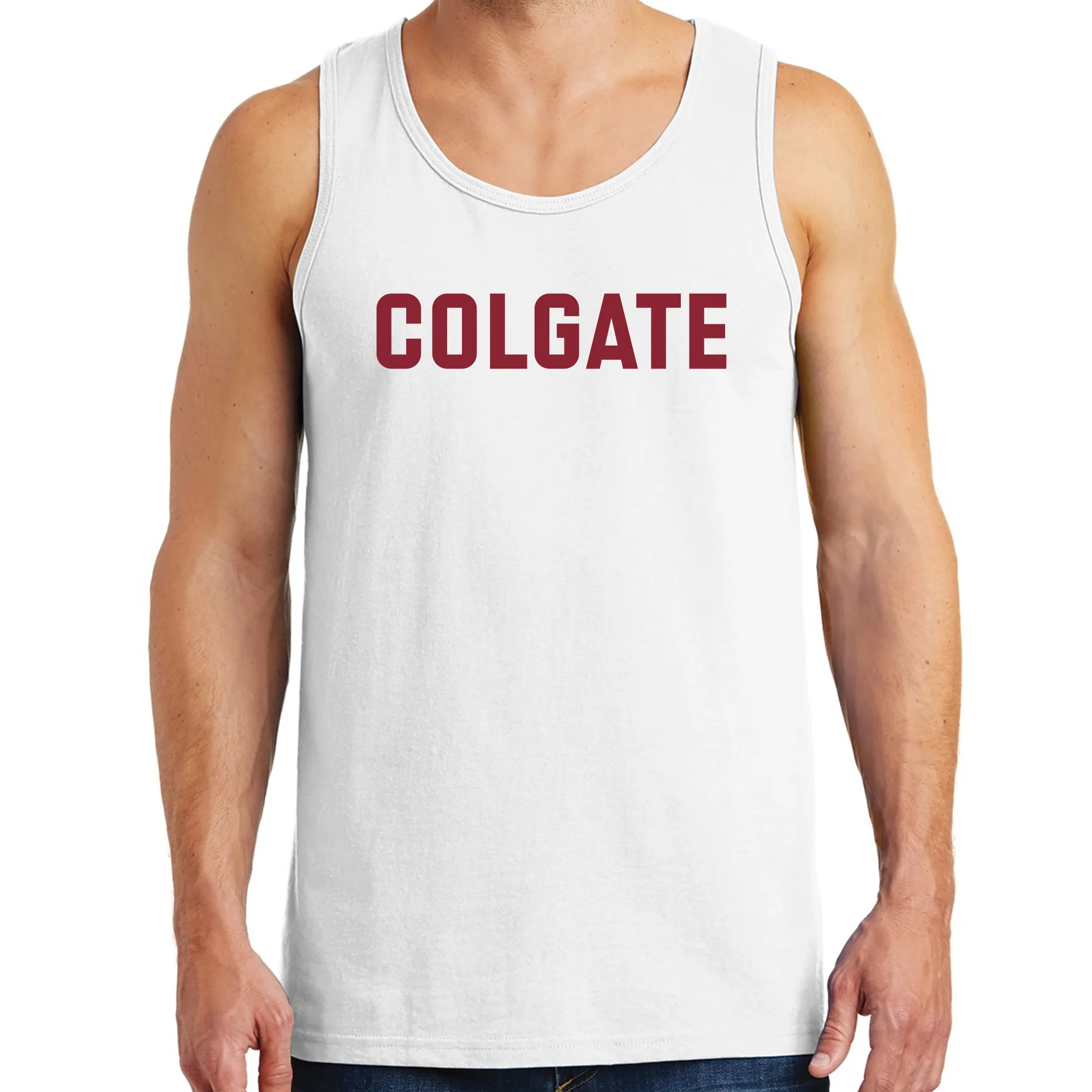Colgate University Raiders Basic Block Tank Top - White - Image 3