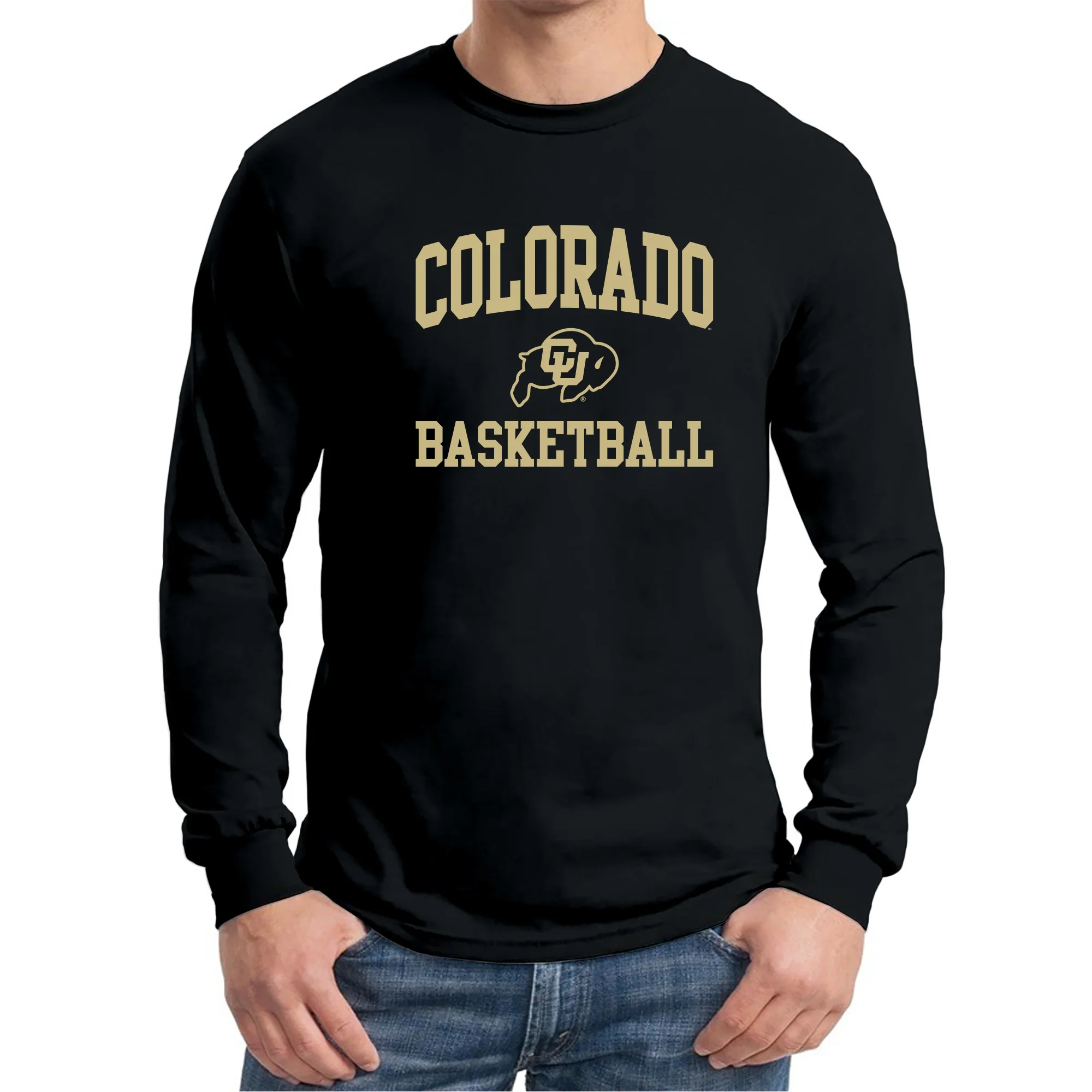 Colorado Arch Logo Basketball Long Sleeve - Black - Image 3