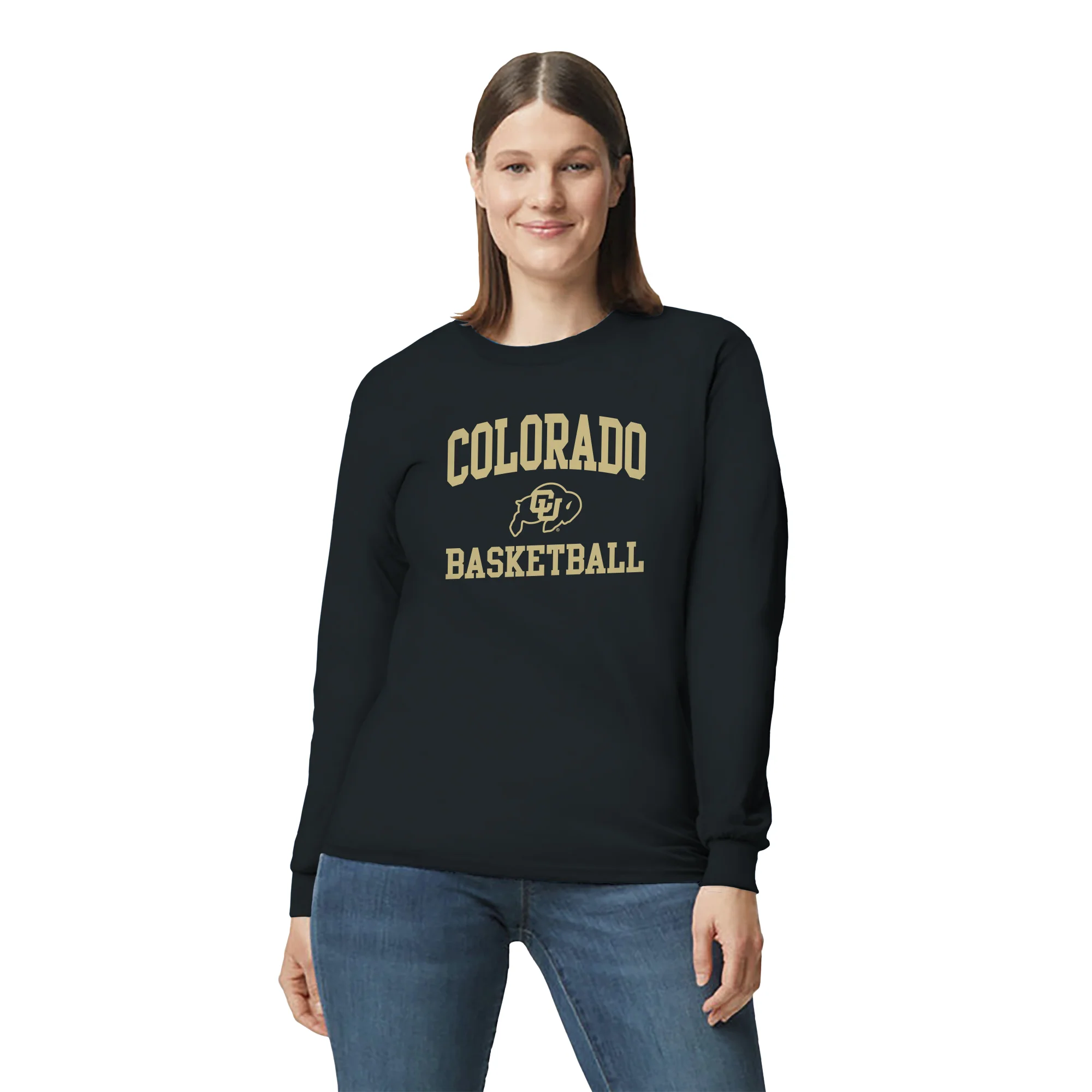 Colorado Arch Logo Basketball Long Sleeve - Black - Image 4