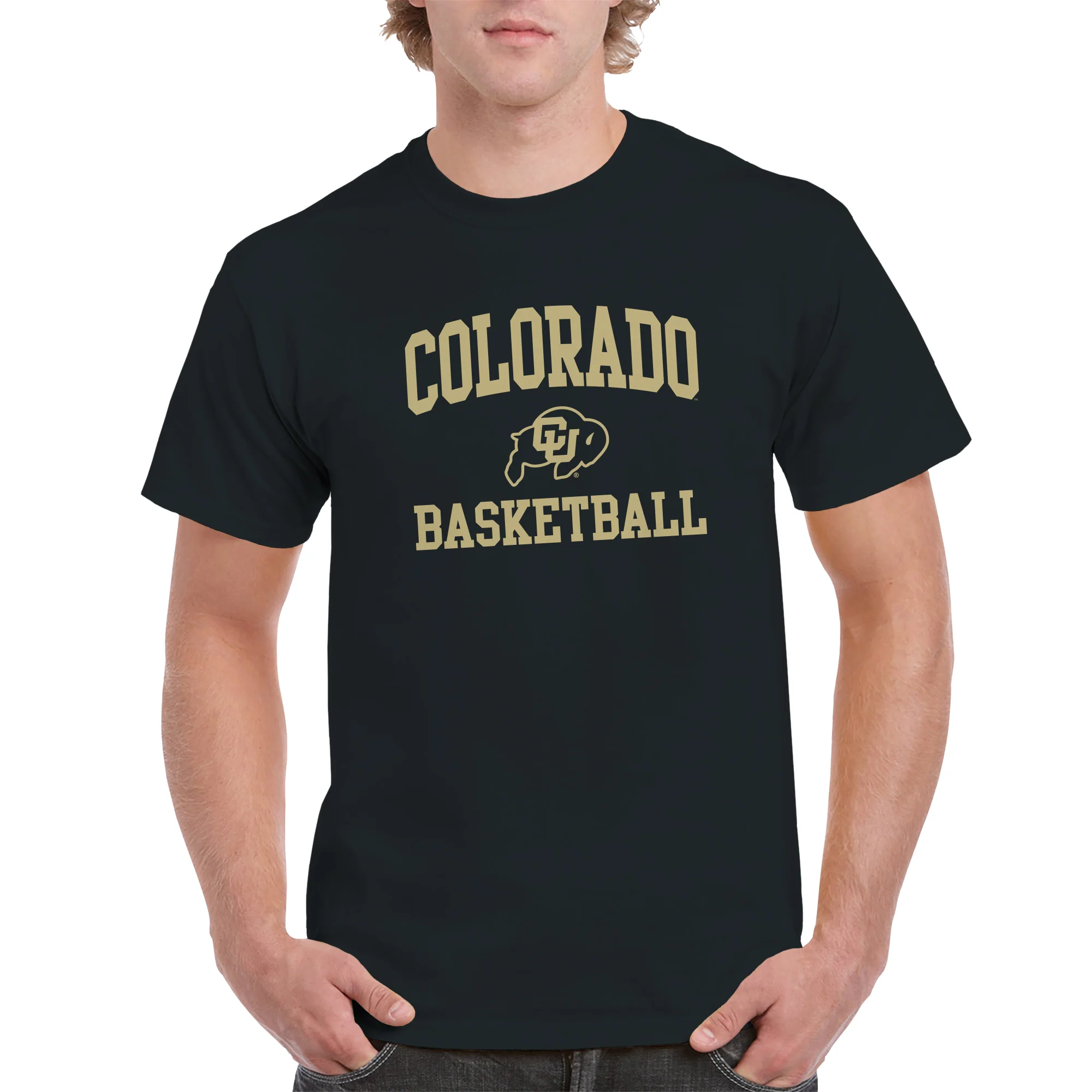 Colorado Arch Logo Basketball T-Shirt - Black - Image 3