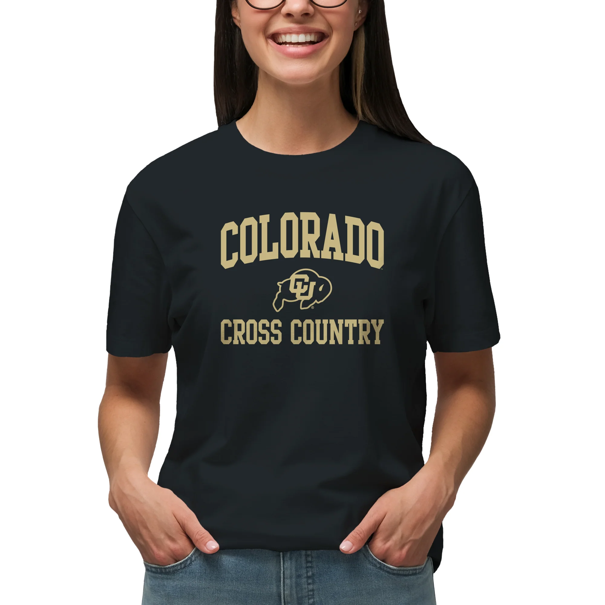 Colorado Arch Logo Cross Country T-Shirt - Black - Image 4