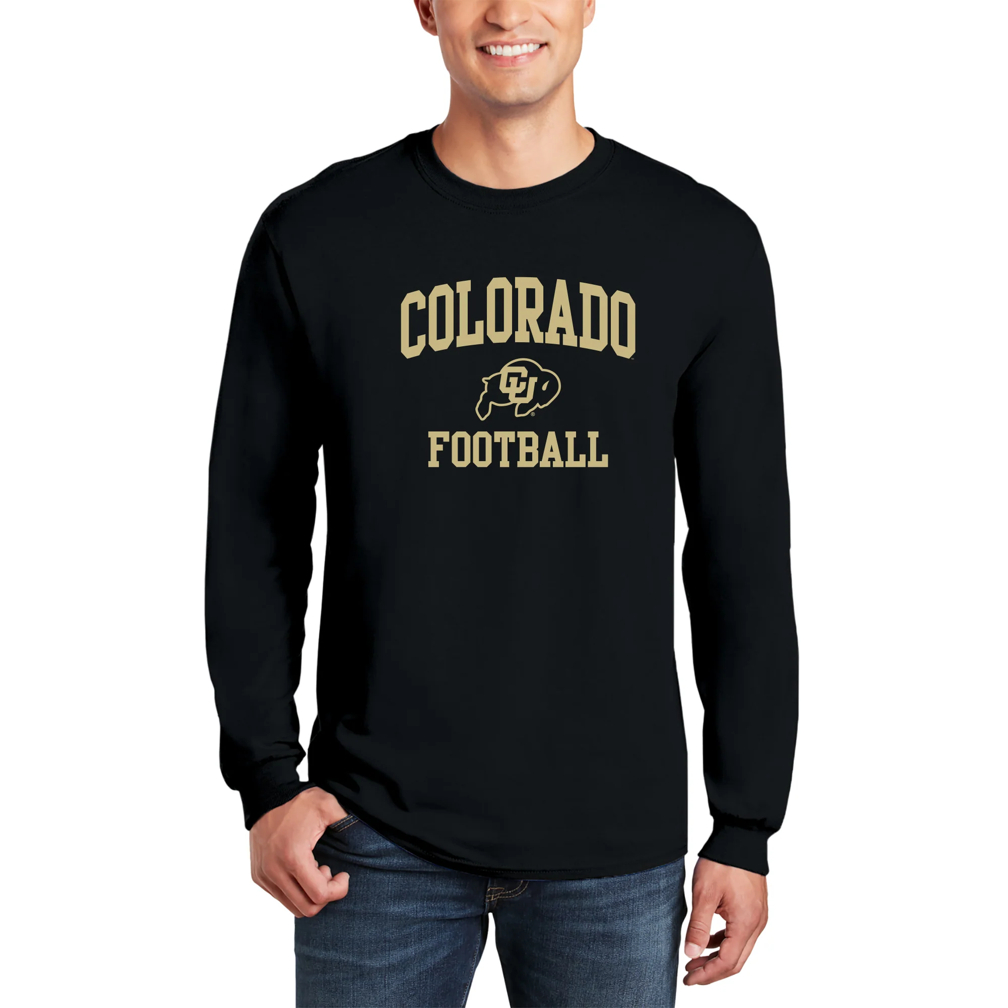 Colorado Arch Logo Football Long Sleeve - Black - Image 3