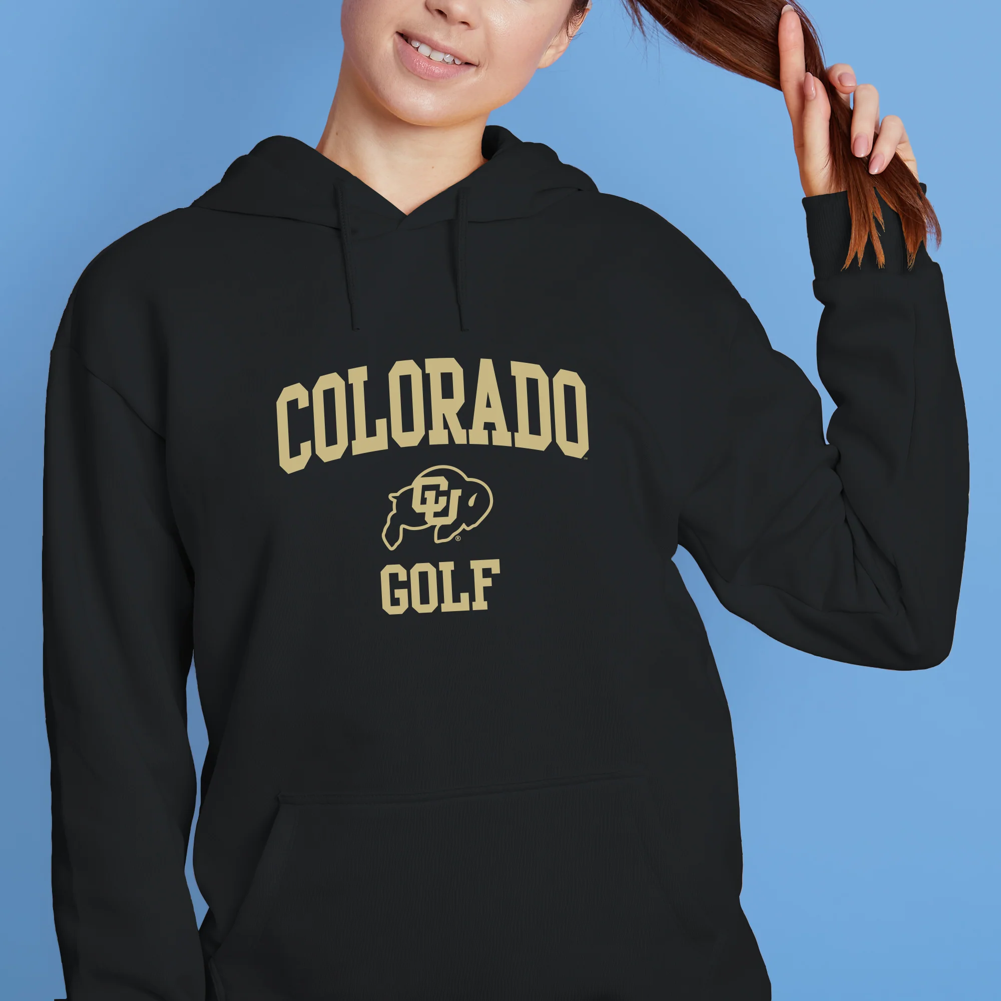 Colorado Arch Logo Golf Hoodie - Black - Image 4