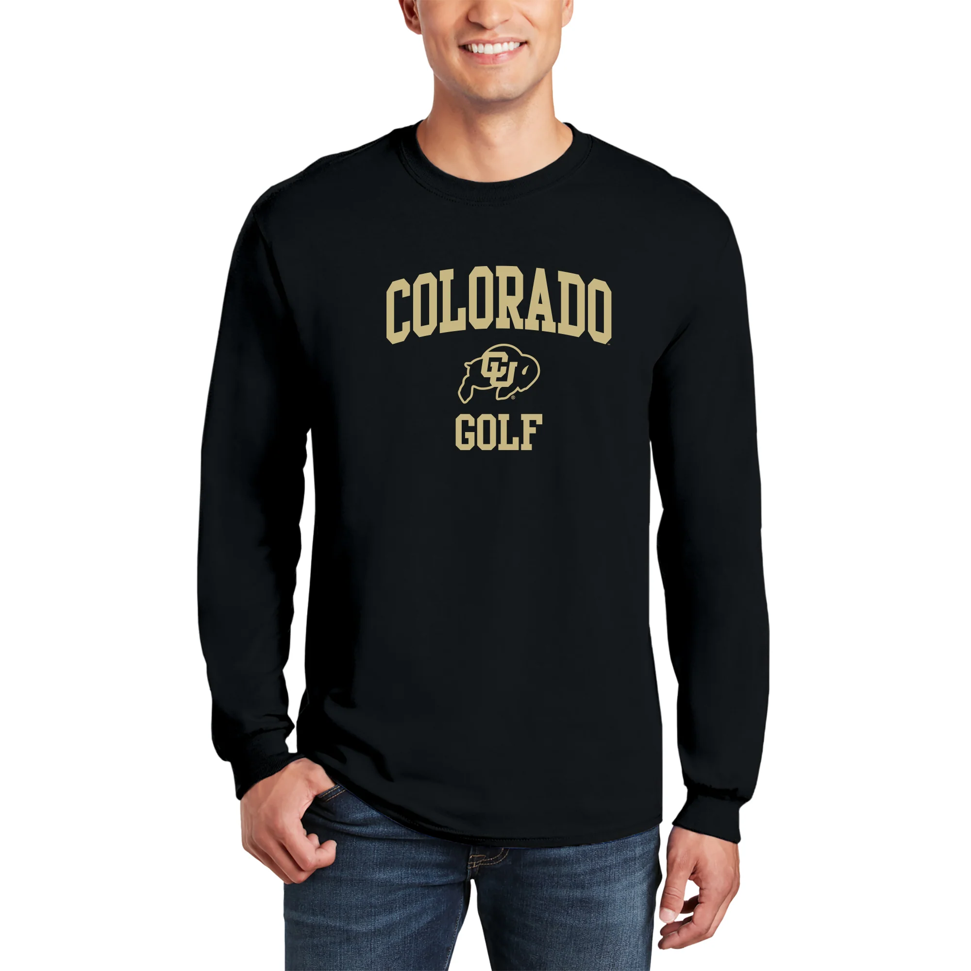 Colorado Arch Logo Golf Long Sleeve - Black - Image 3