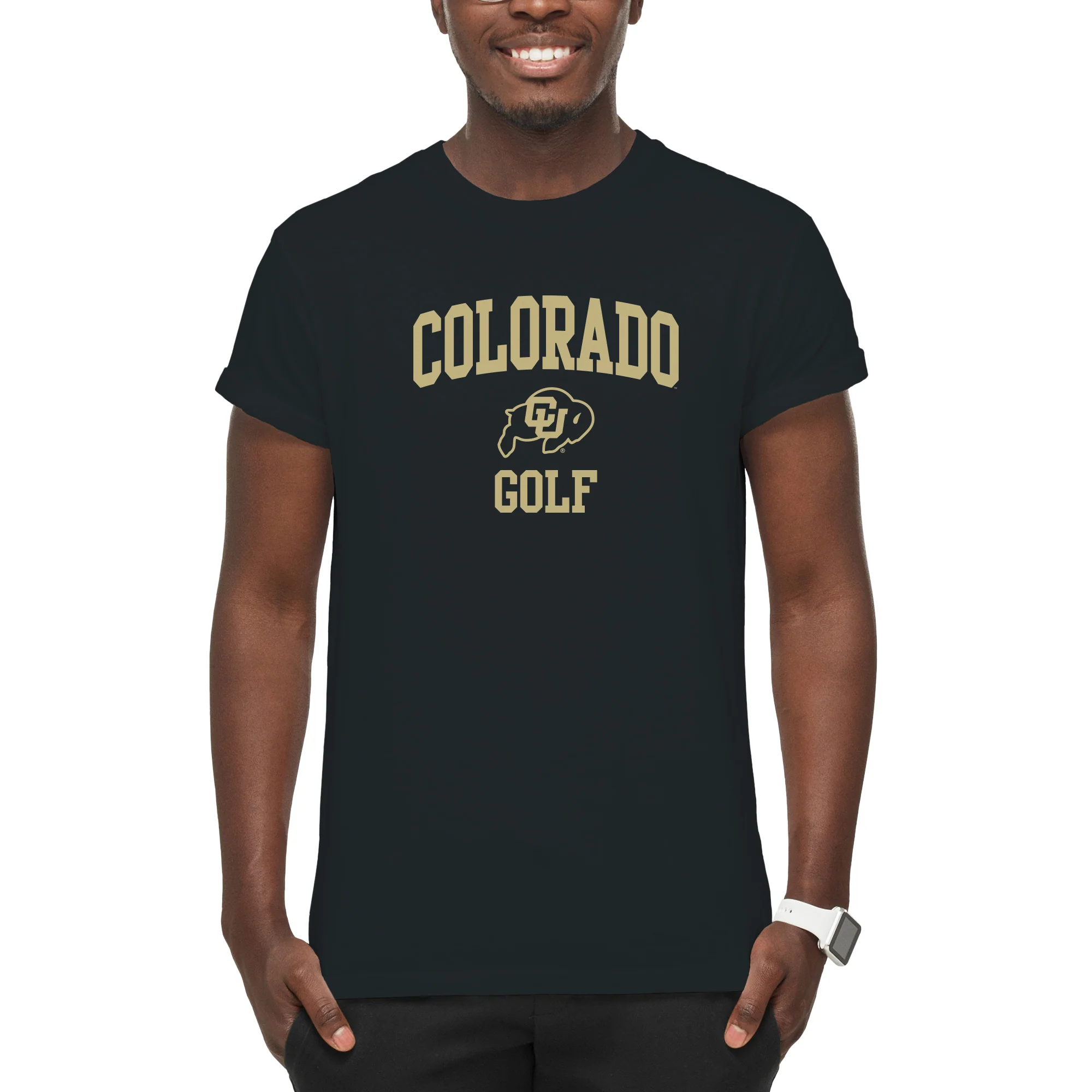 Colorado Arch Logo Golf T-Shirt - Black - Image 3