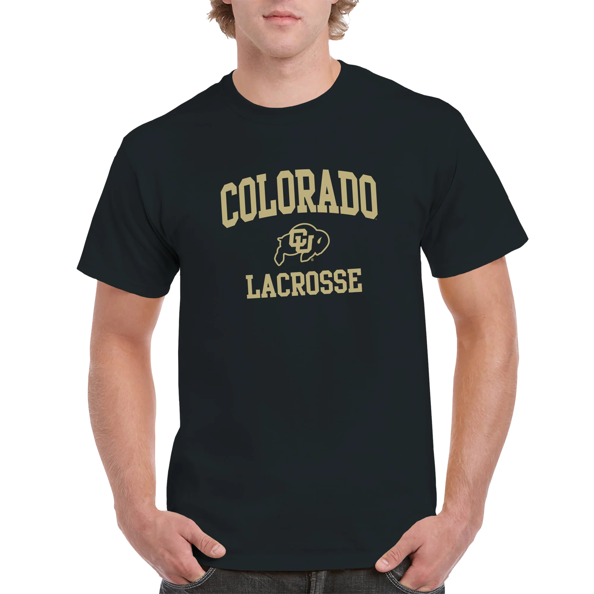 Colorado Arch Logo Lacrosse T-Shirt - Black - Image 3