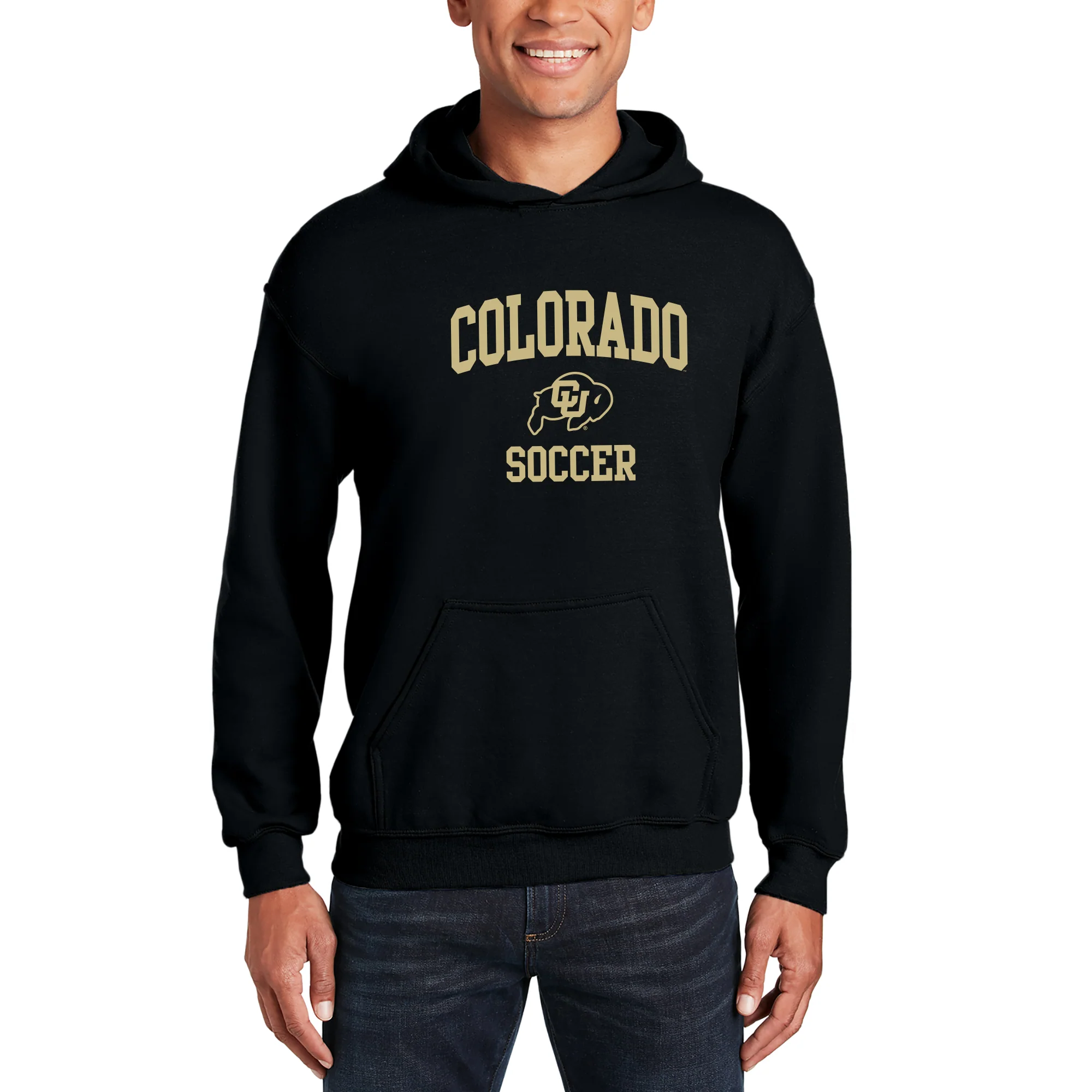 Colorado Arch Logo Soccer Hoodie - Black - Image 3