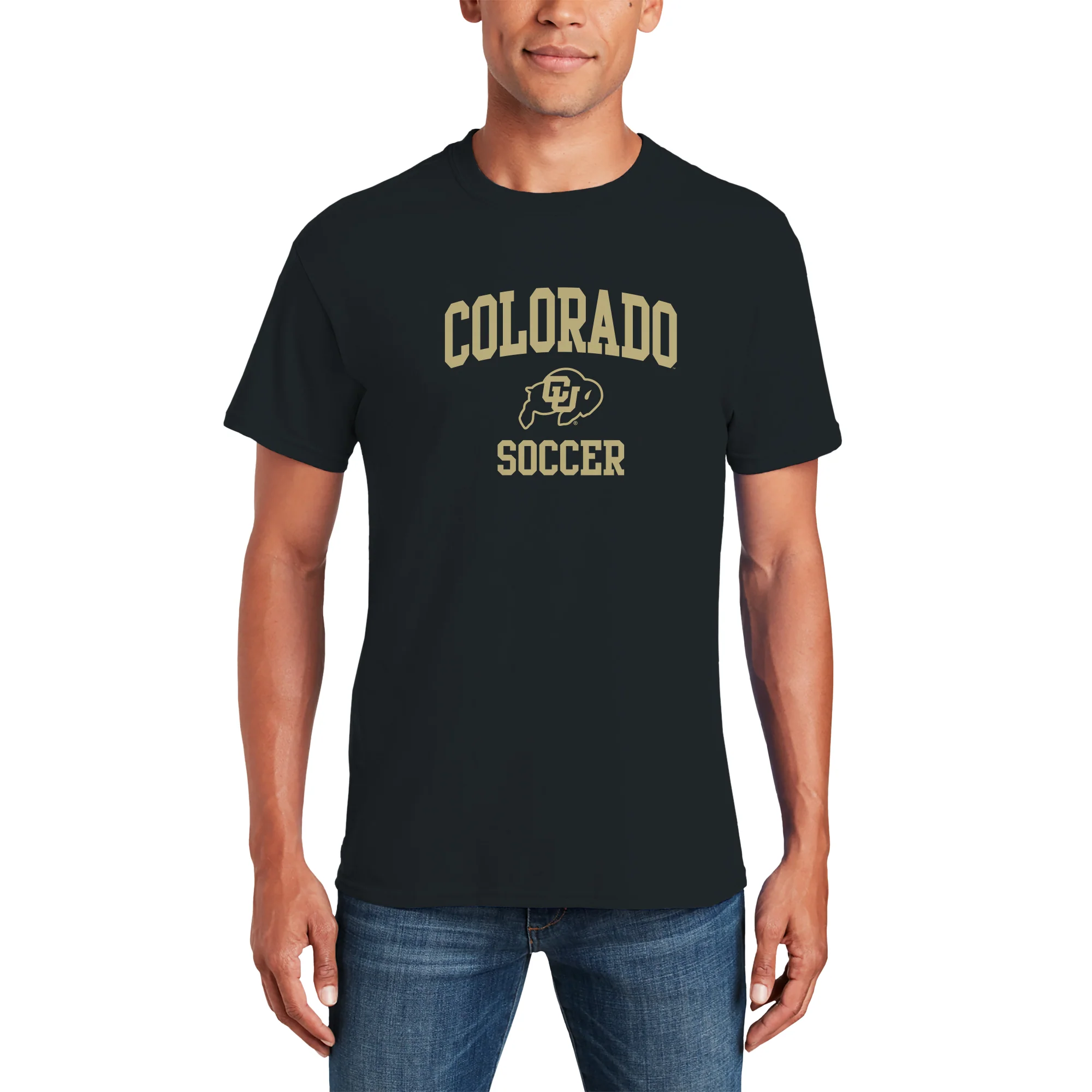 Colorado Arch Logo Soccer T-Shirt - Black - Image 3