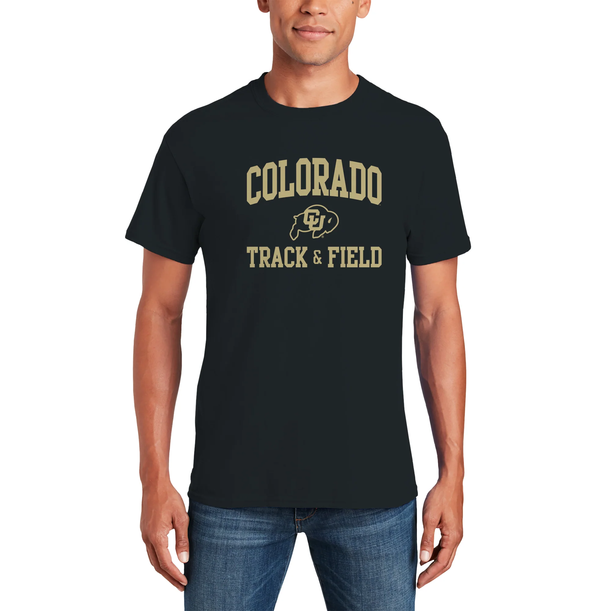 Colorado Arch Logo Track & Field T-Shirt - Black - Image 3