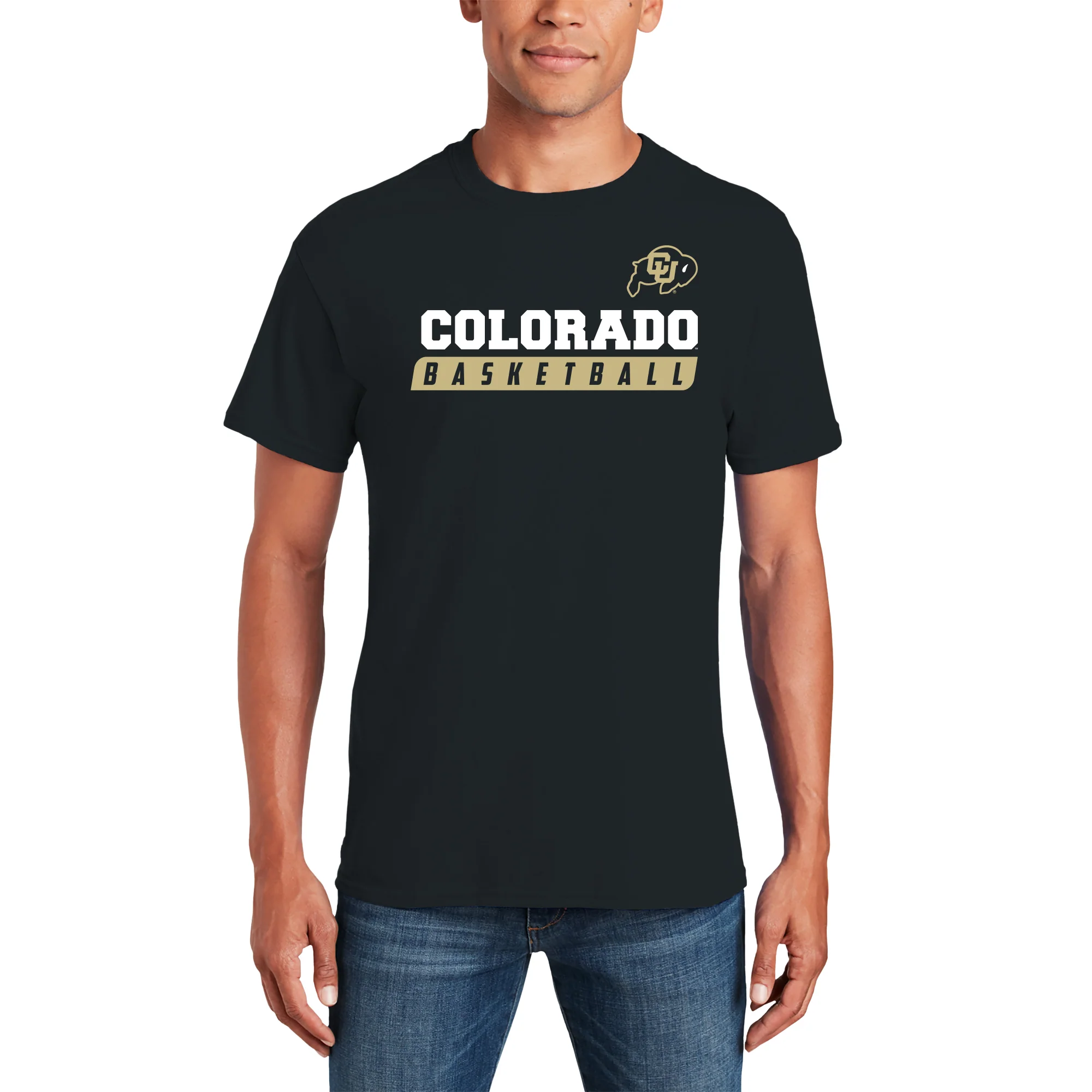 Colorado Basketball Slant T-Shirt - Black - Image 3