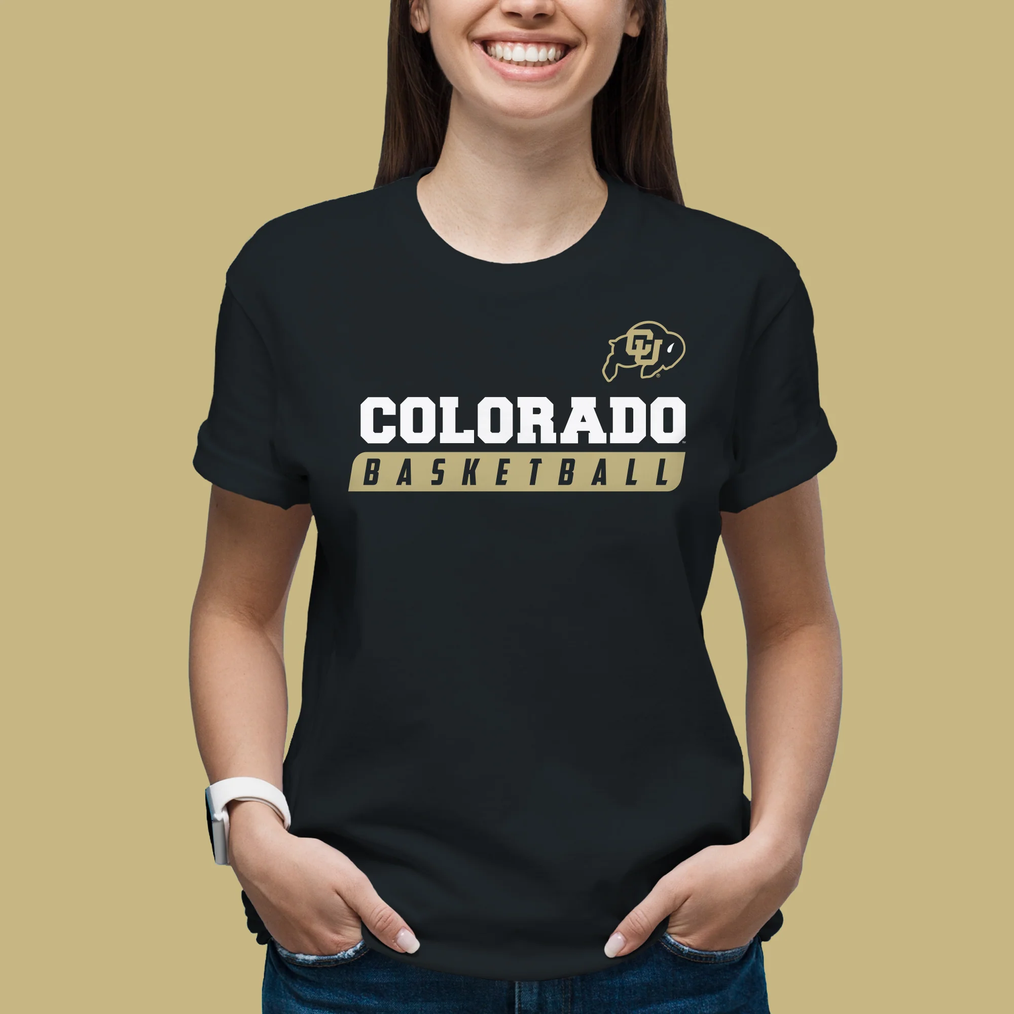 Colorado Basketball Slant T-Shirt - Black - Image 4