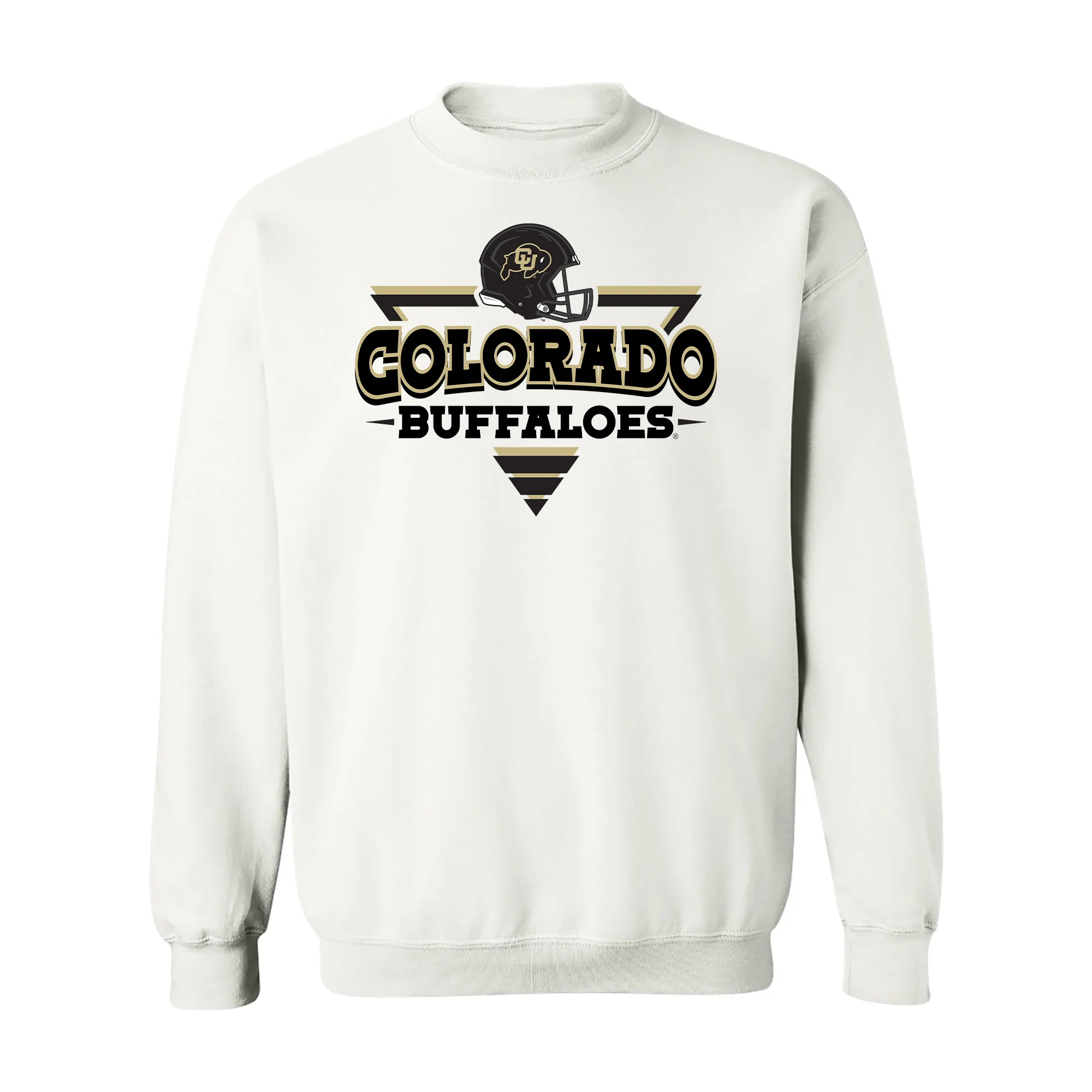 Colorado Buffaloes Football Triangle Sweatshirt - White