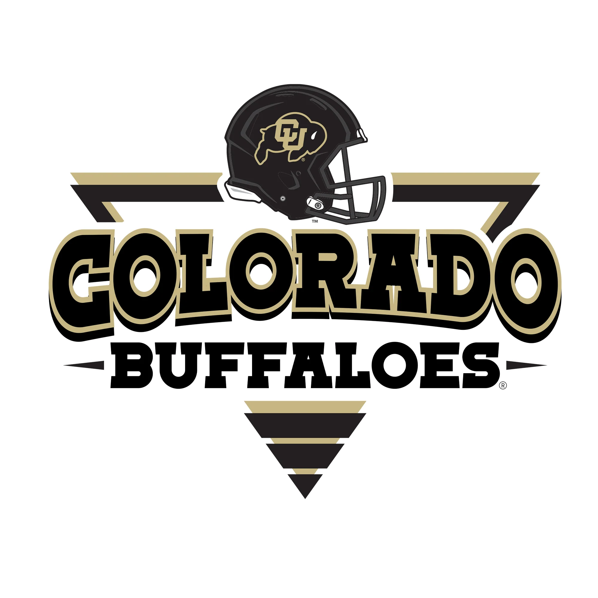 Colorado Buffaloes Football Triangle Sweatshirt - White - Image 2