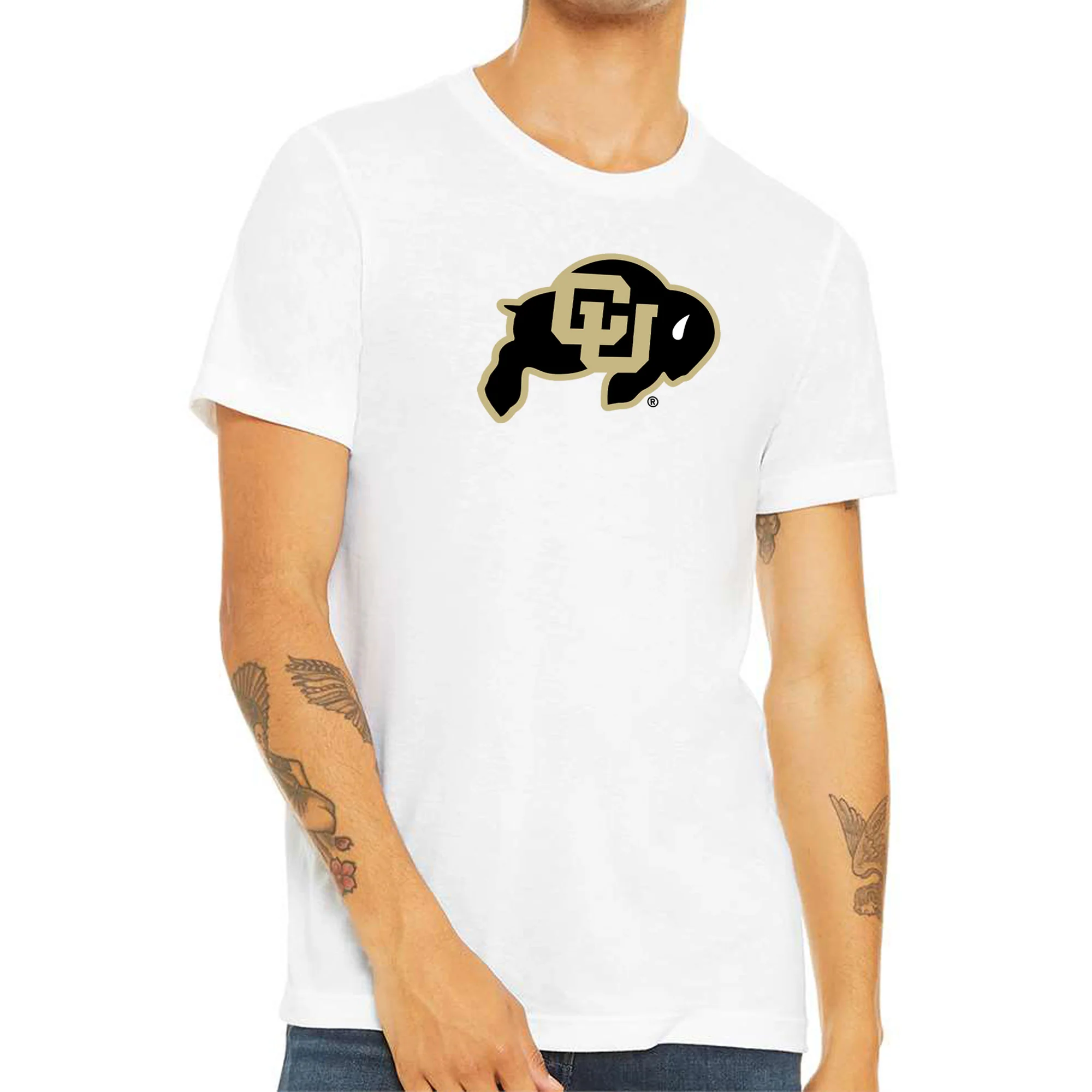 Colorado Primary Logo Triblend T-Shirt - Solid White - Image 4