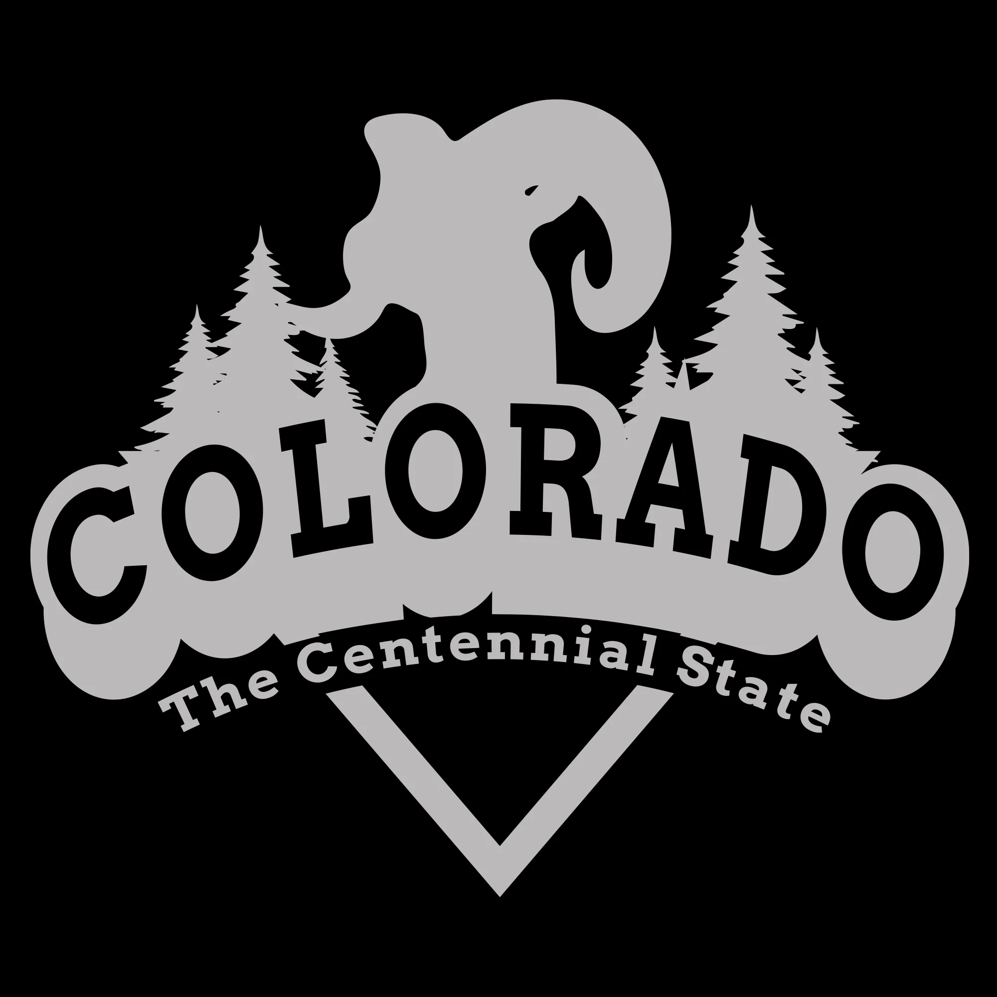 Colorado Ram Arch T-Shirt - Black - Image 2