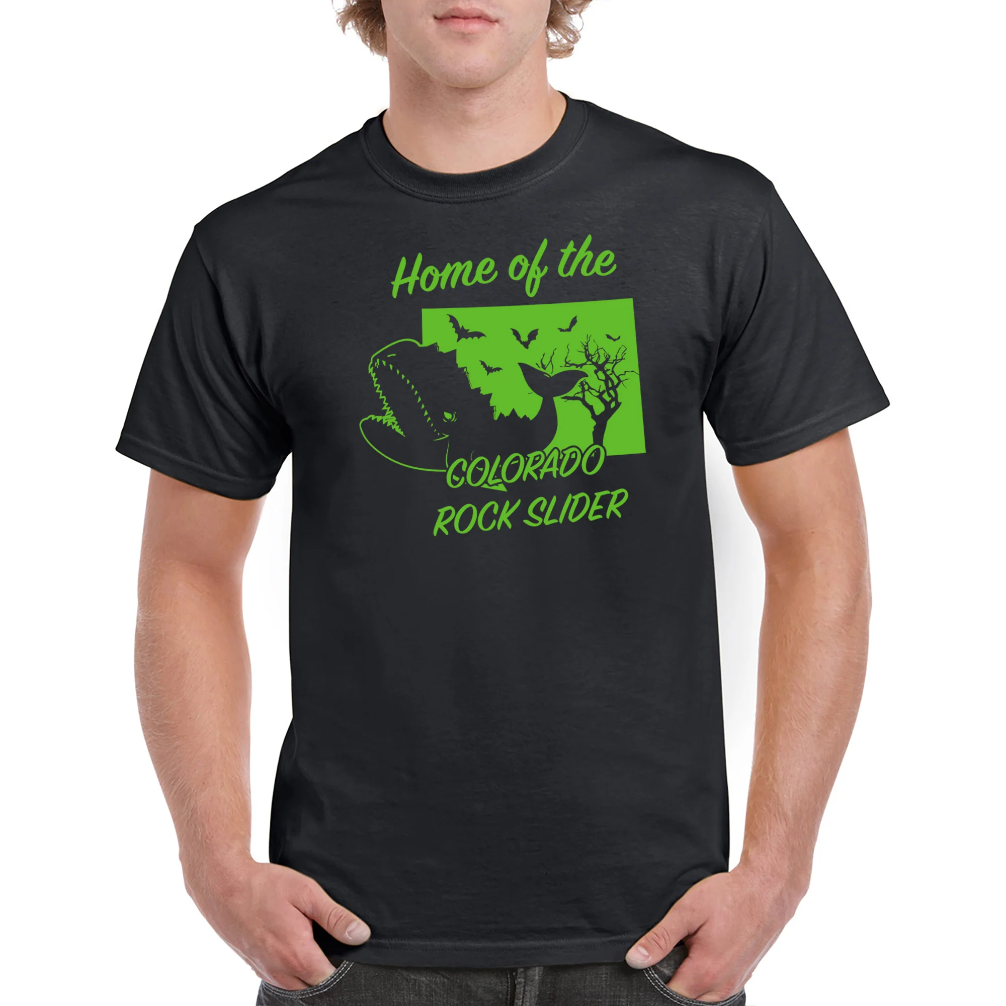 Colorado Rock Slider Cryptid T-Shirt - Black - Image 3