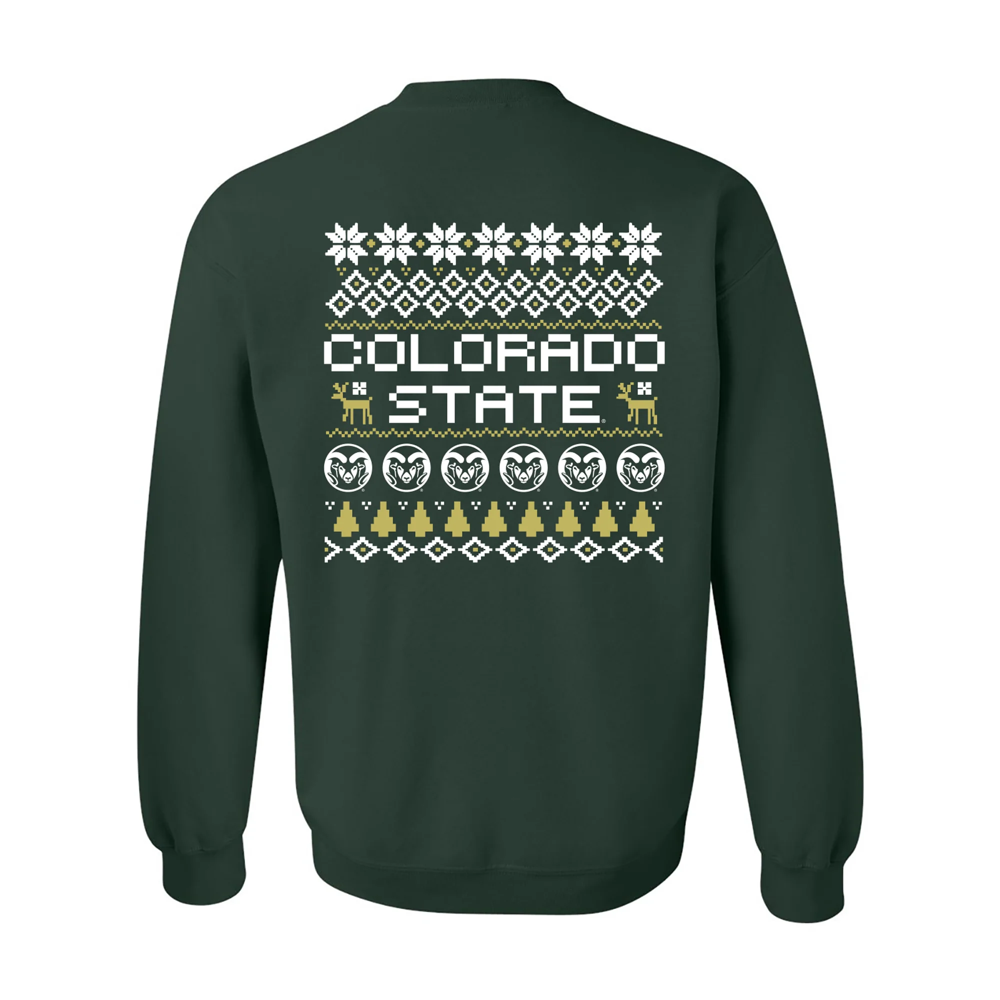 Colorado State Holiday Sweater Crewneck - Forest - Image 4