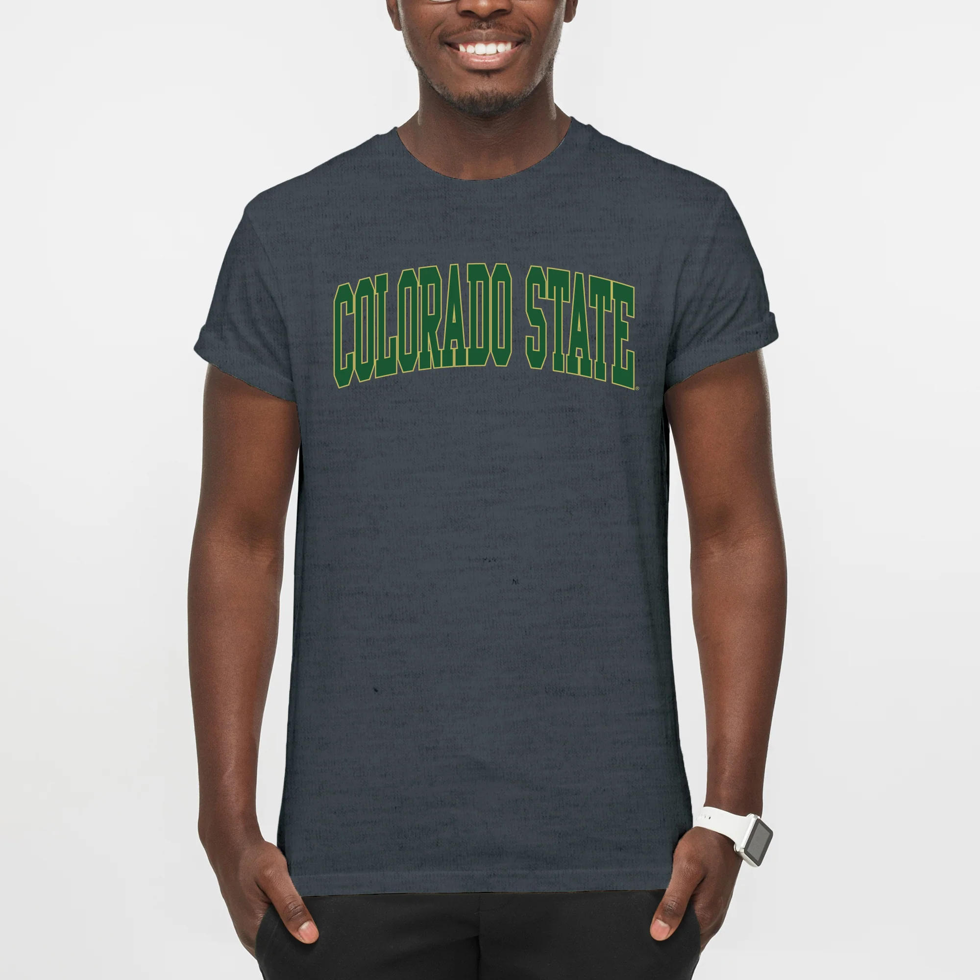 Colorado State Rams Mega Arch T-Shirt - Dark Heather - Image 3