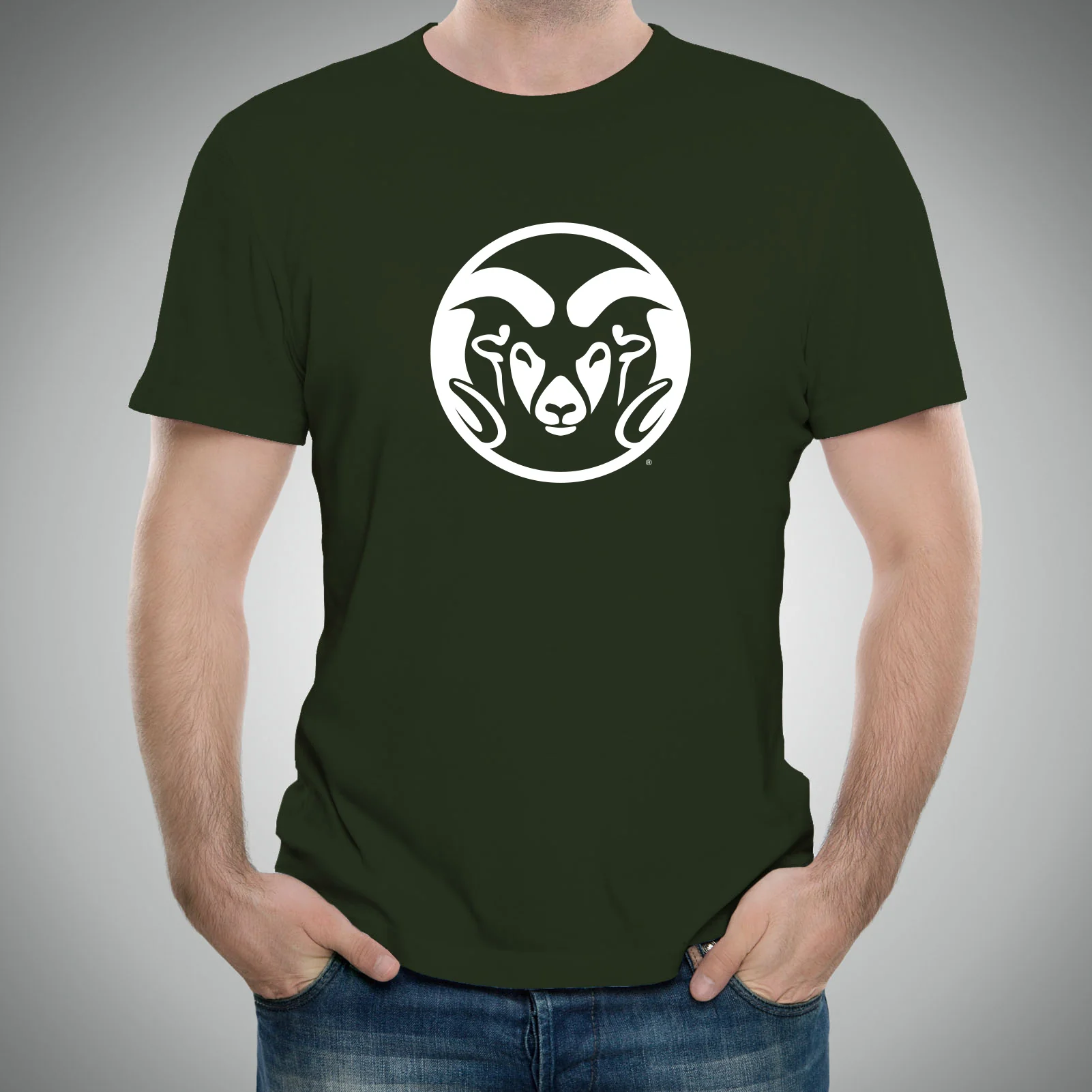 Colorado State University Rams Primary Logo Short Sleeve T Shirt - Forest - Image 3