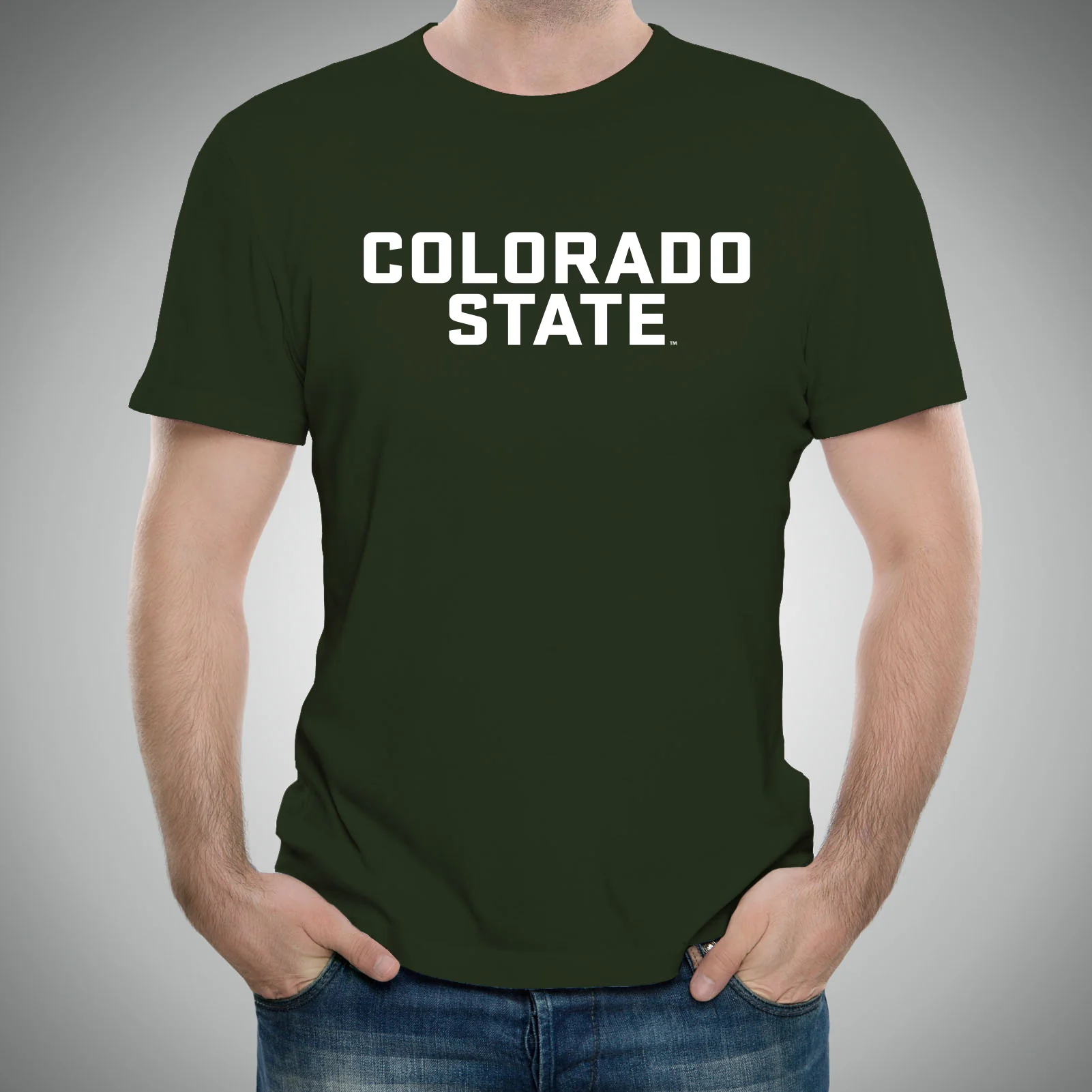 Colorado State University Rams Basic Block Short Sleeve T Shirt - Forest - Image 3