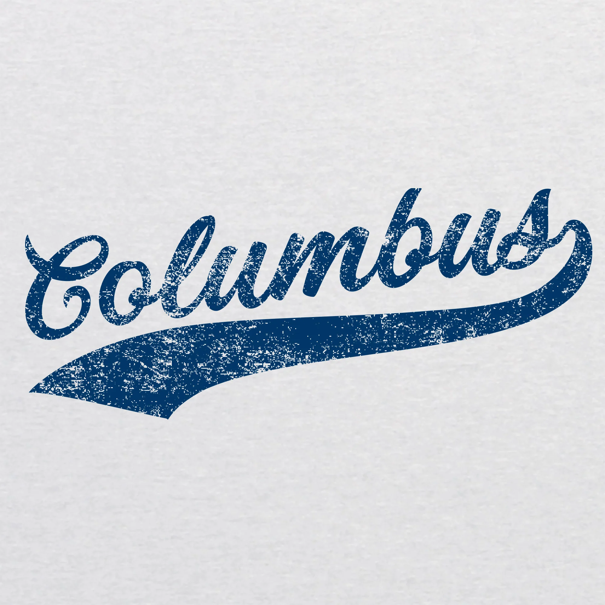Columbus Baseball Script Triblend T-Shirt - Heather White - Image 2