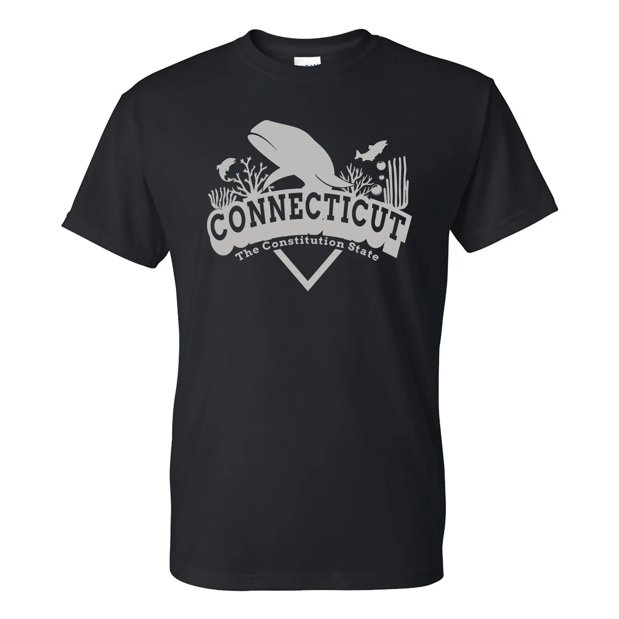 Connecticut Whale Arch T-Shirt - Black