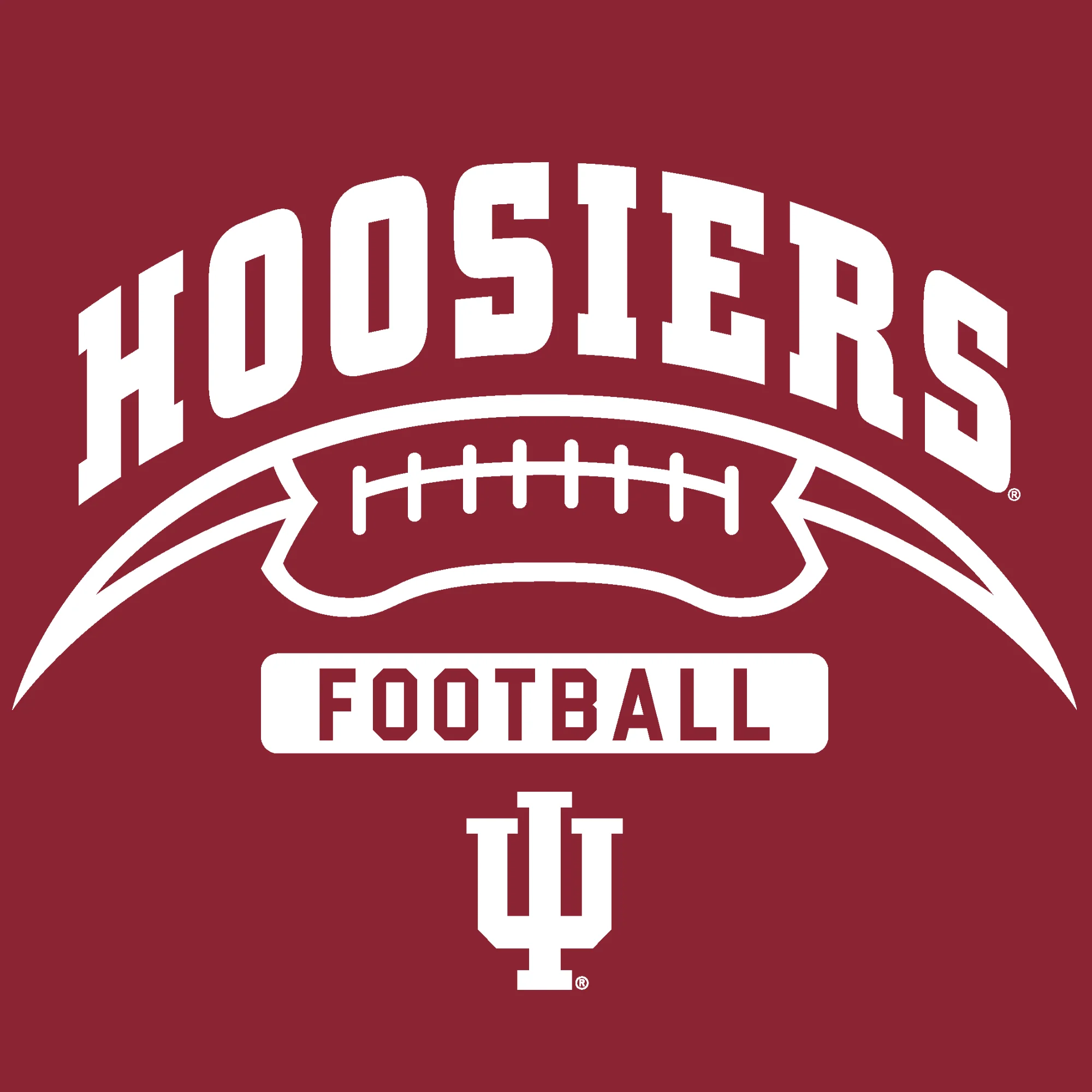 Indiana University Hoosiers Football Crescent Short Sleeve T Shirt - Cardinal - Image 2