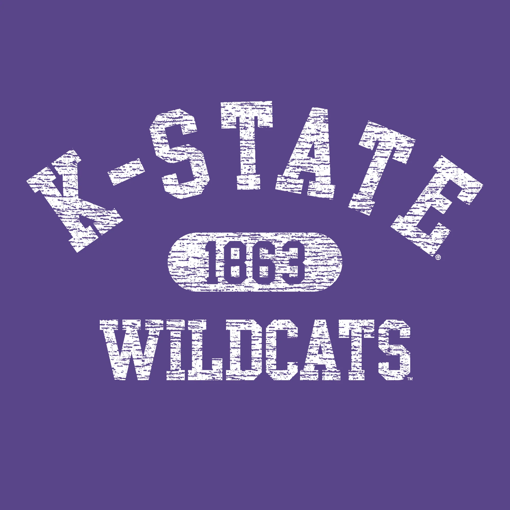 Kansas State University Wildcats Athletic Arch Logo Cotton Hoodie - Purple - Image 2