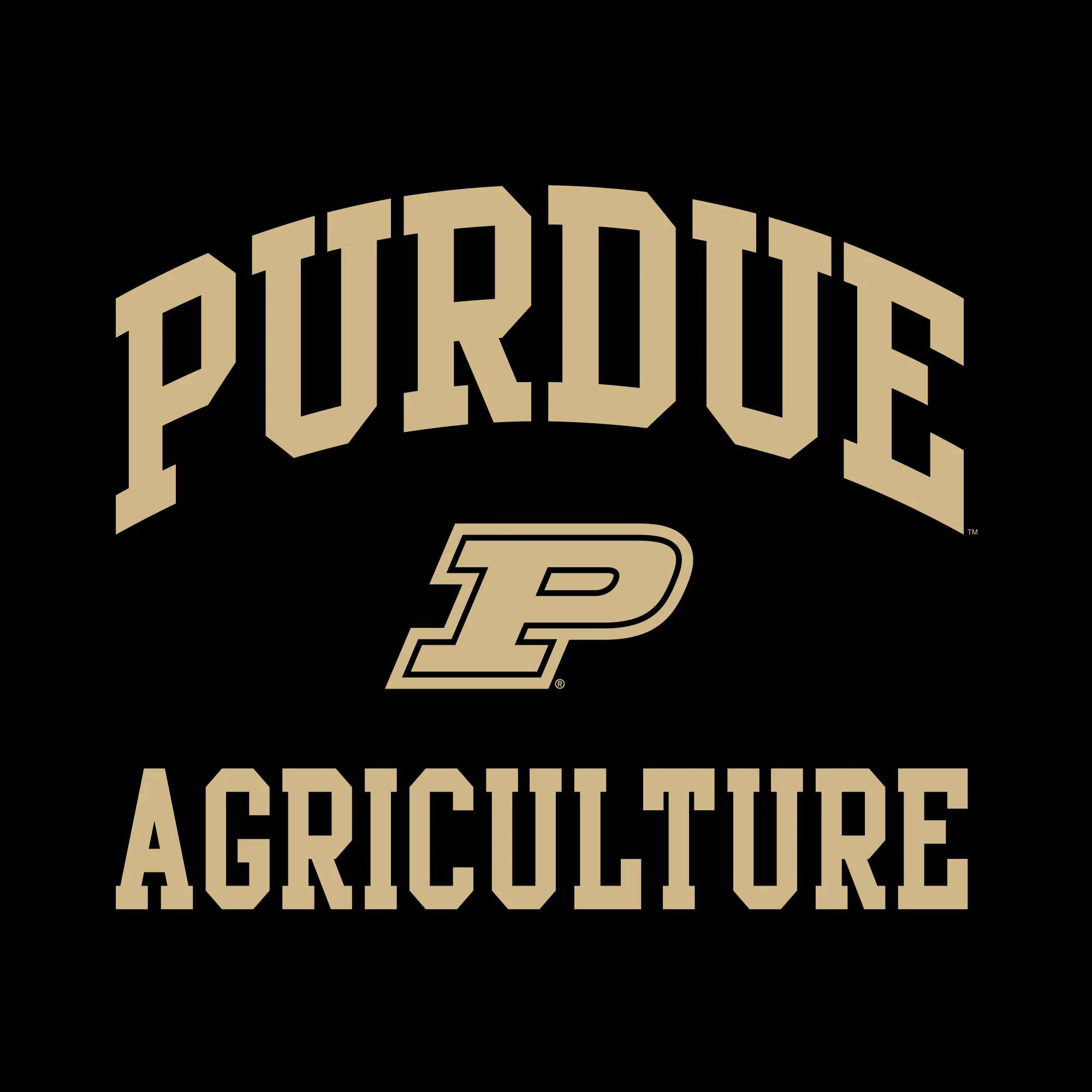 Purdue Arch Logo Agriculture T Shirt - Black - Image 2
