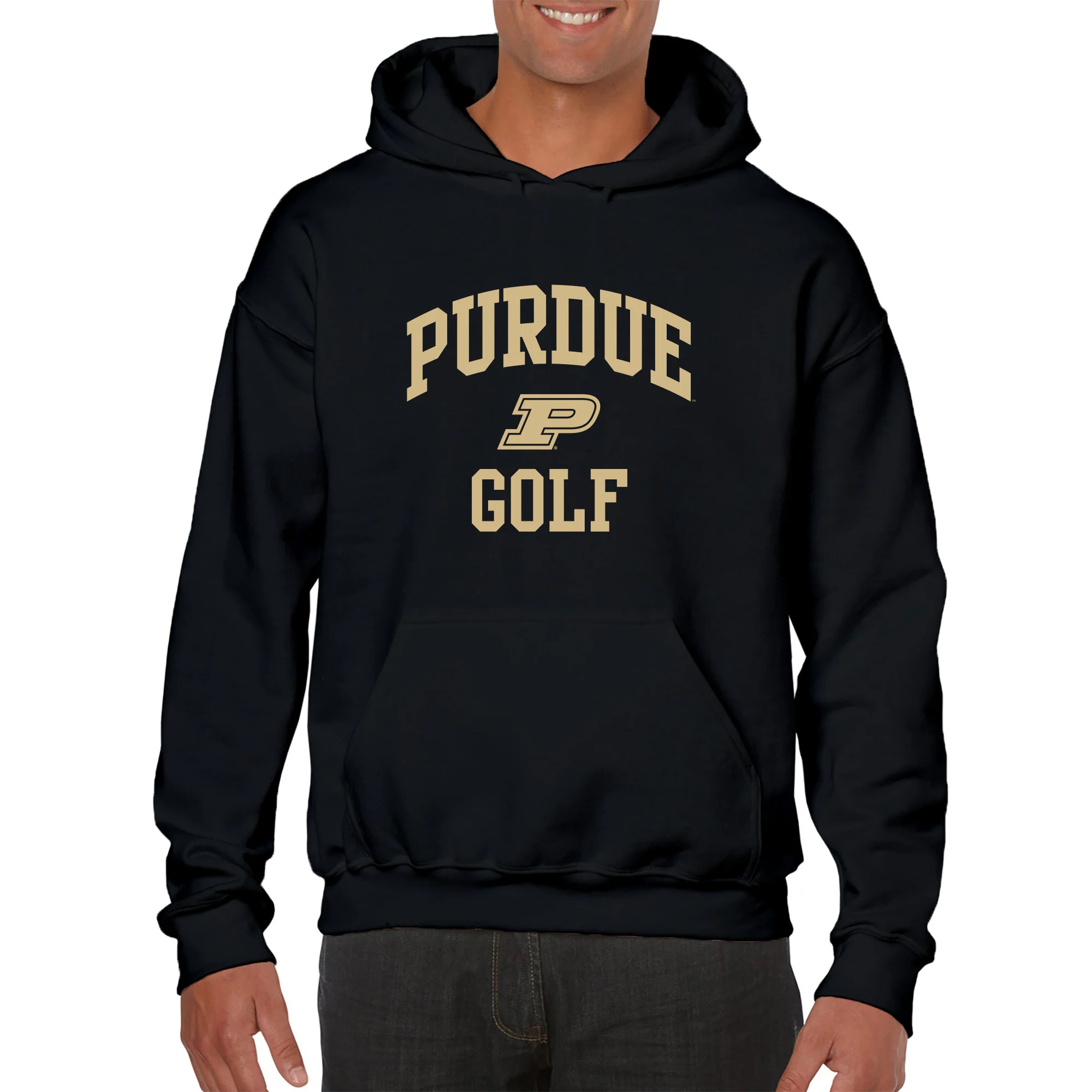 Purdue University Boilermakers Arch Logo Golf Hoodie - Black - Image 3
