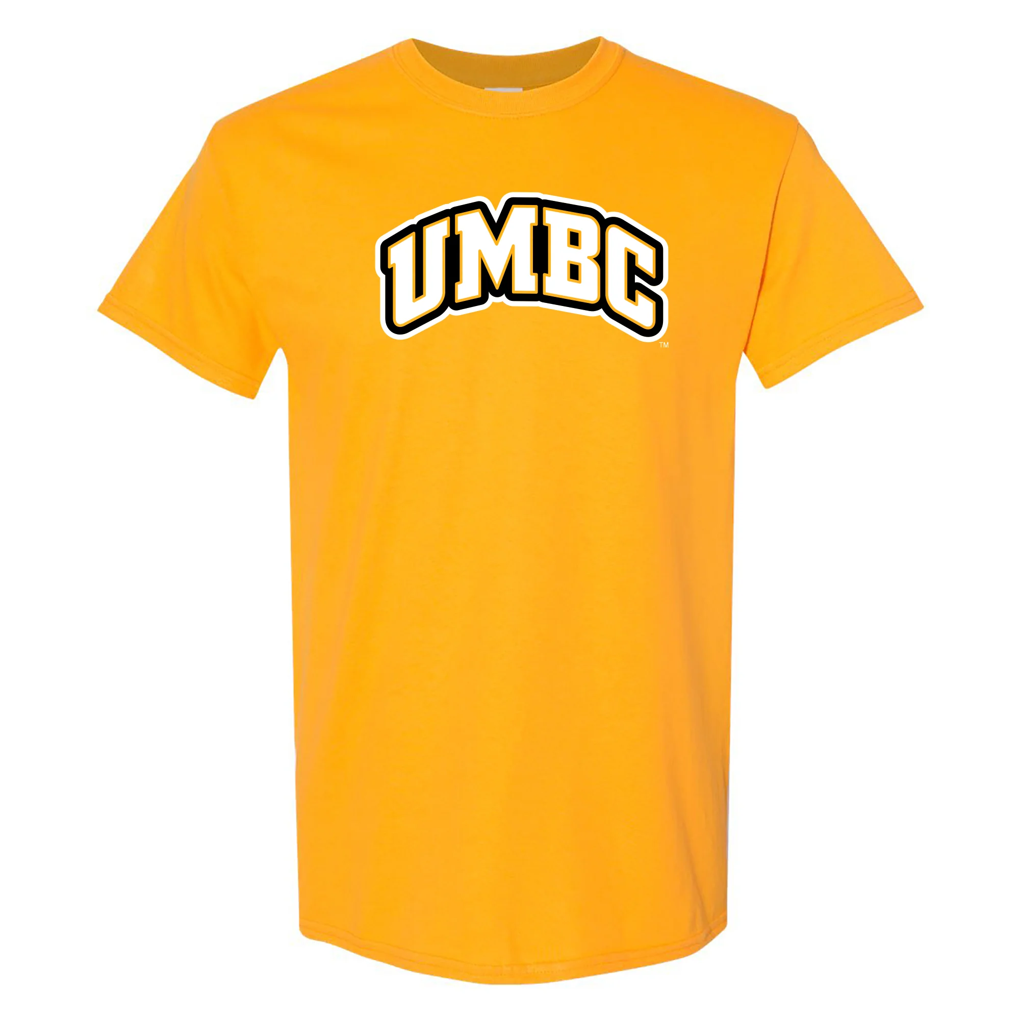 University of Maryland Baltimore County Retrievers Basic Block Short Sleeve T Shirt - Gold