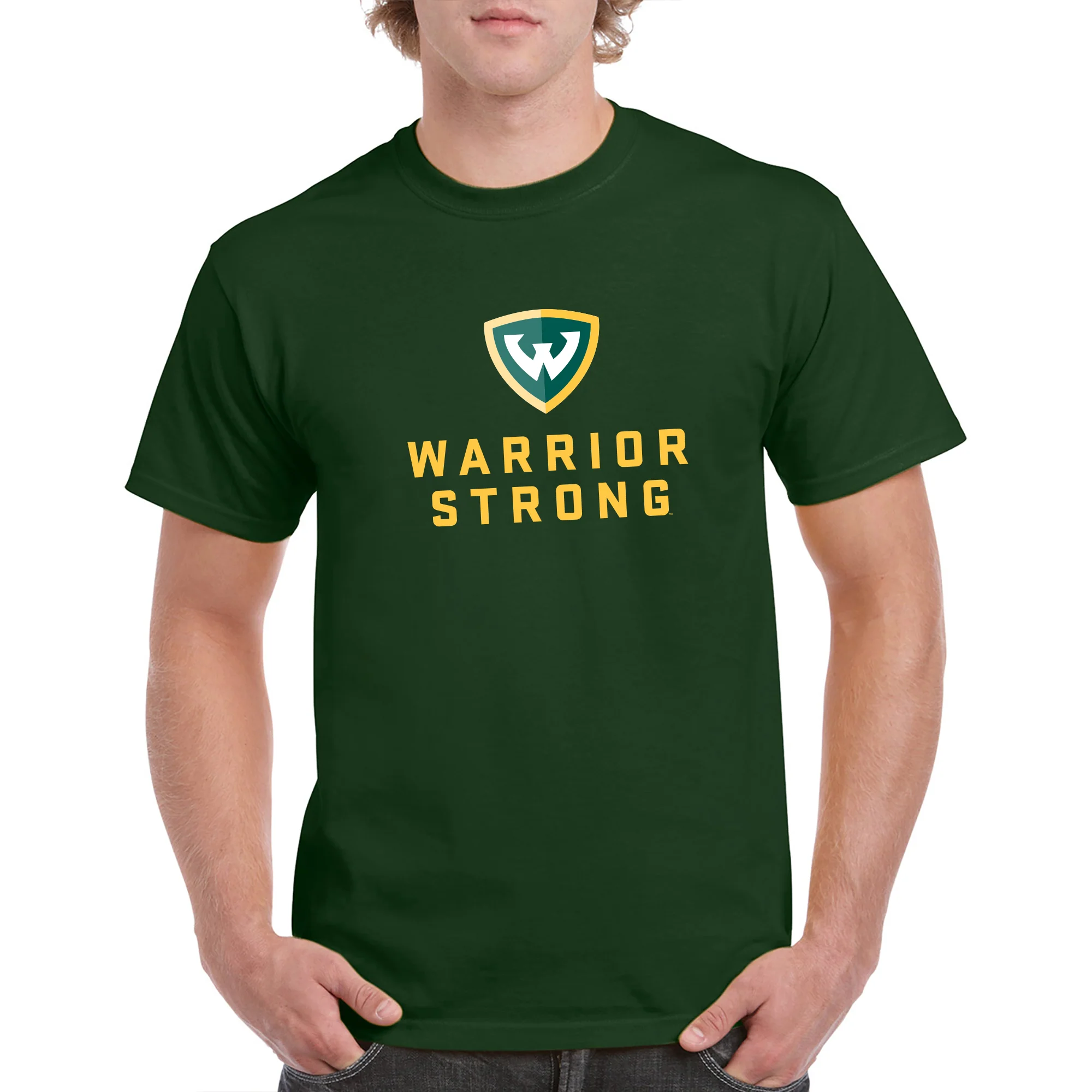 Wayne State University Warrior Strong Short Sleeve T Shirt - Forest - Image 3