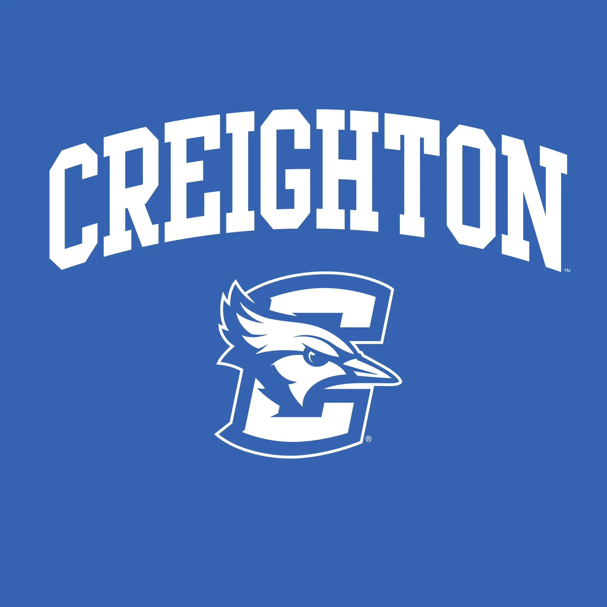 Creighton University Bluejays Arch Logo Long Sleeve T Shirt - Royal - Image 2