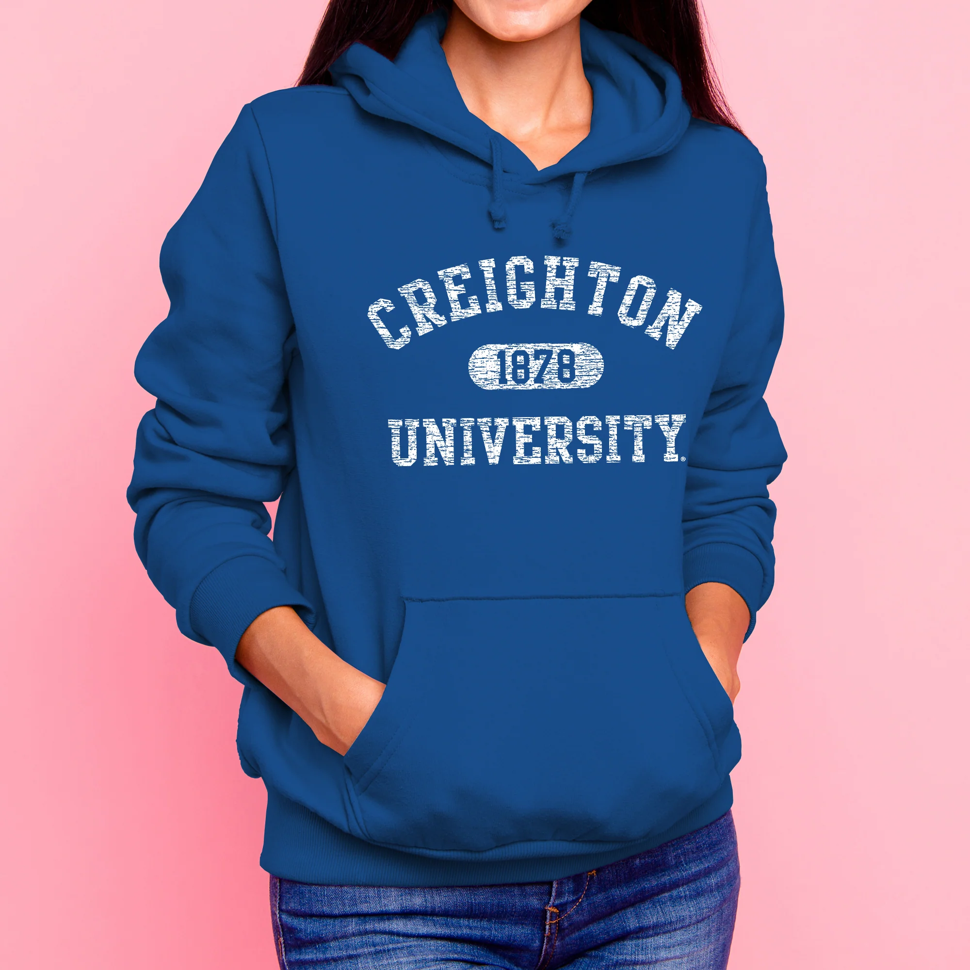 Creighton Athletic Arch Hoodie - Royal - Image 4