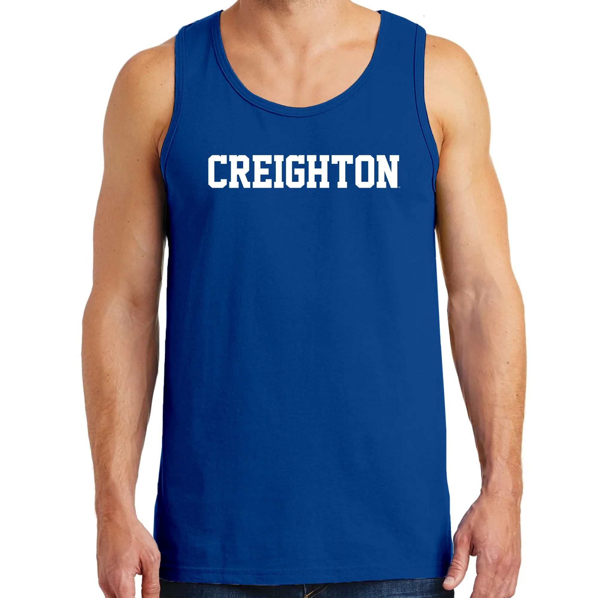 Creighton University Bluejays Basic Block Tank Top - Royal - Image 3