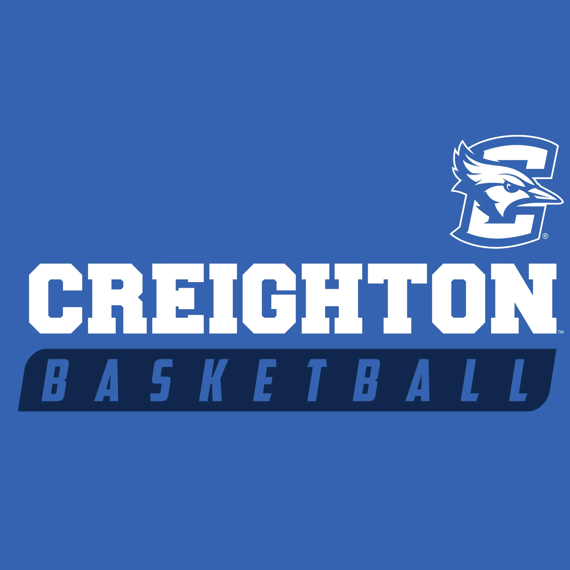 Creighton University Bluejays Basketball Slant Short Sleeve T Shirt - Royal - Image 2