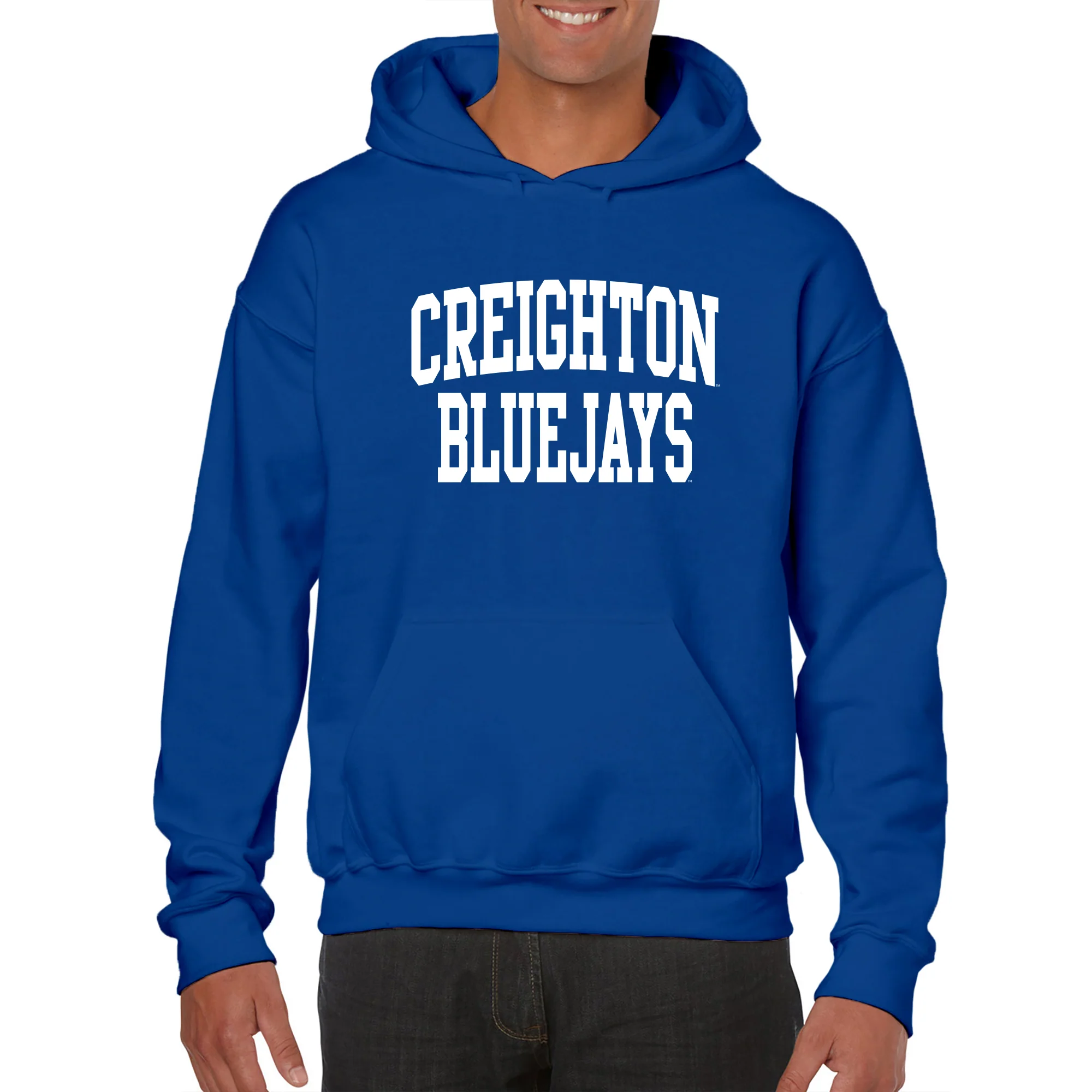 Creighton Front Back Print Hoodie - Royal - Image 3