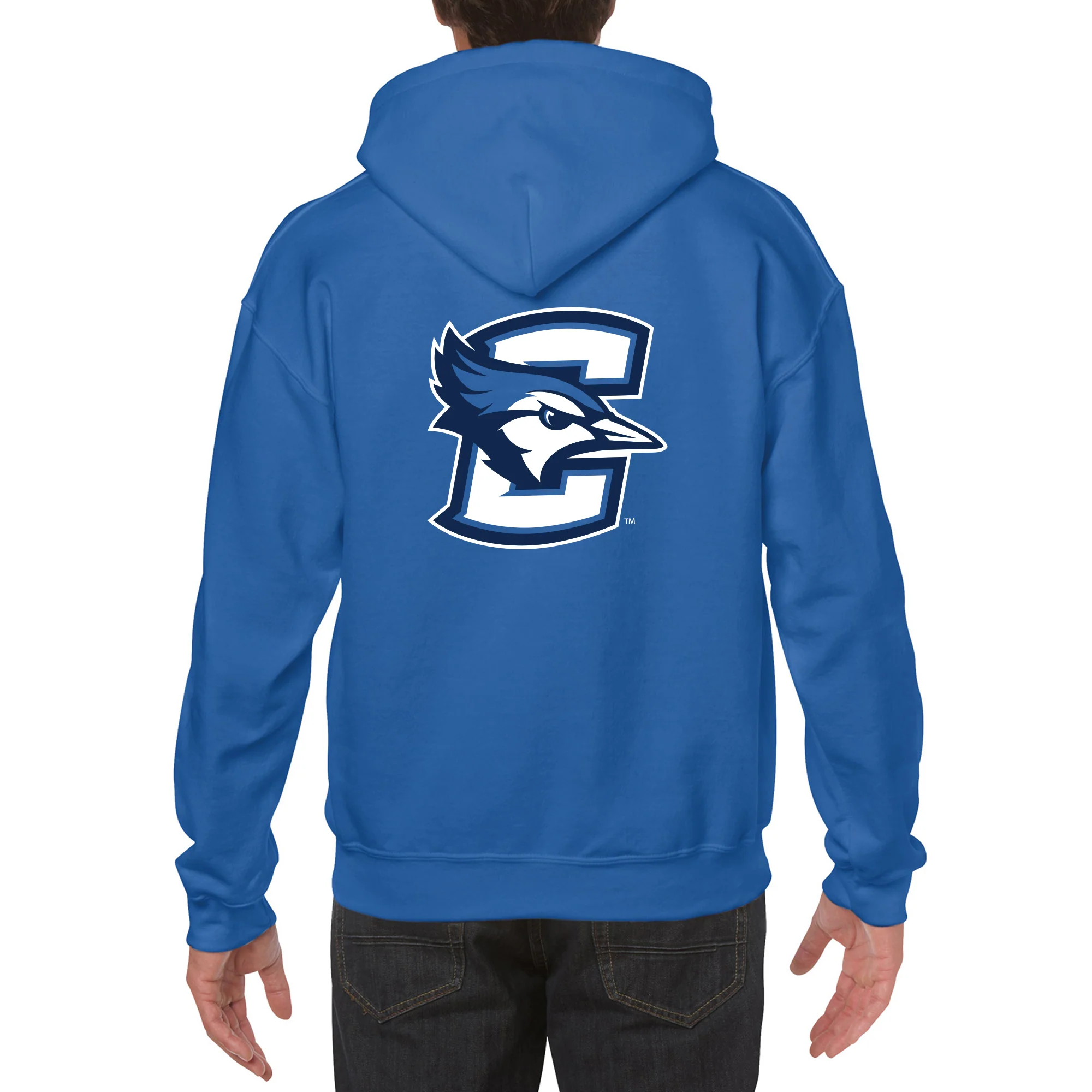 Creighton Front Back Print Hoodie - Royal - Image 5