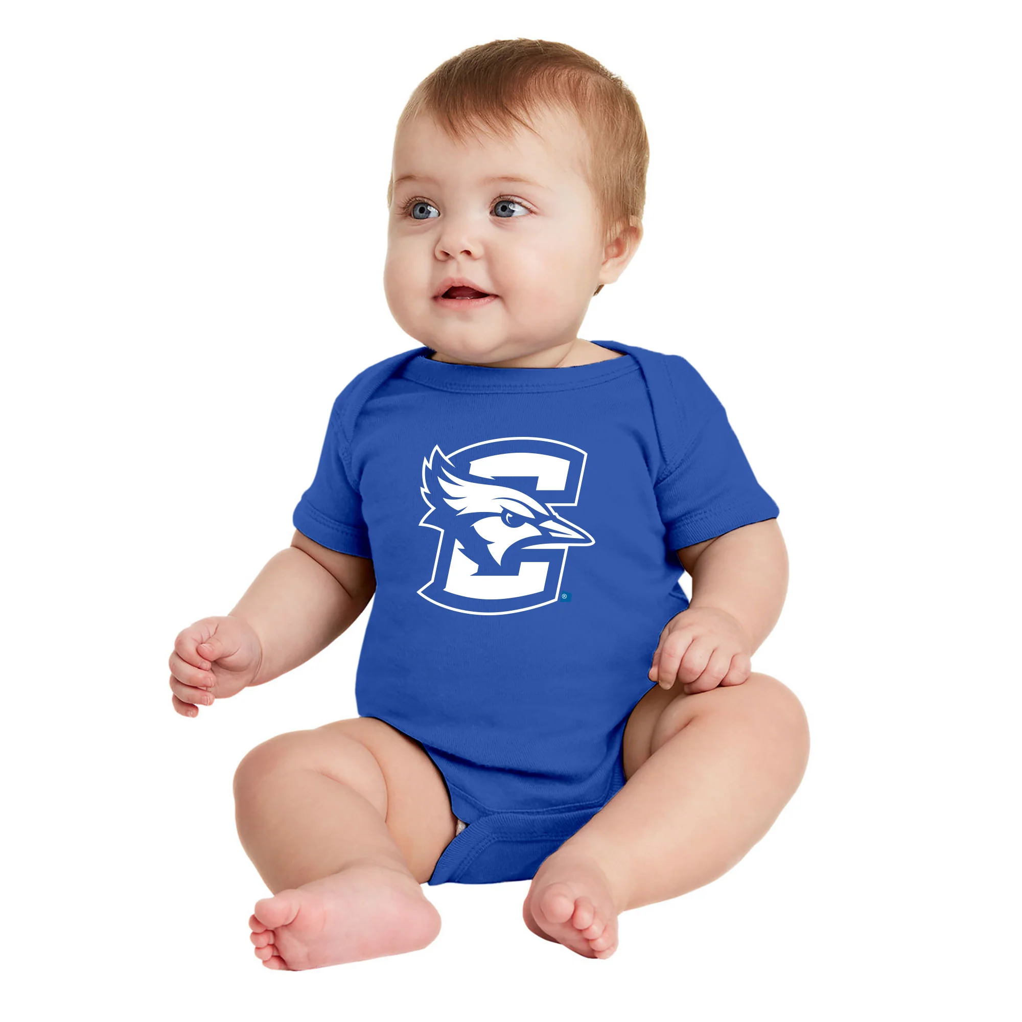 Creighton University Bluejays Primary Logo Infant Creeper - Royal - Image 3