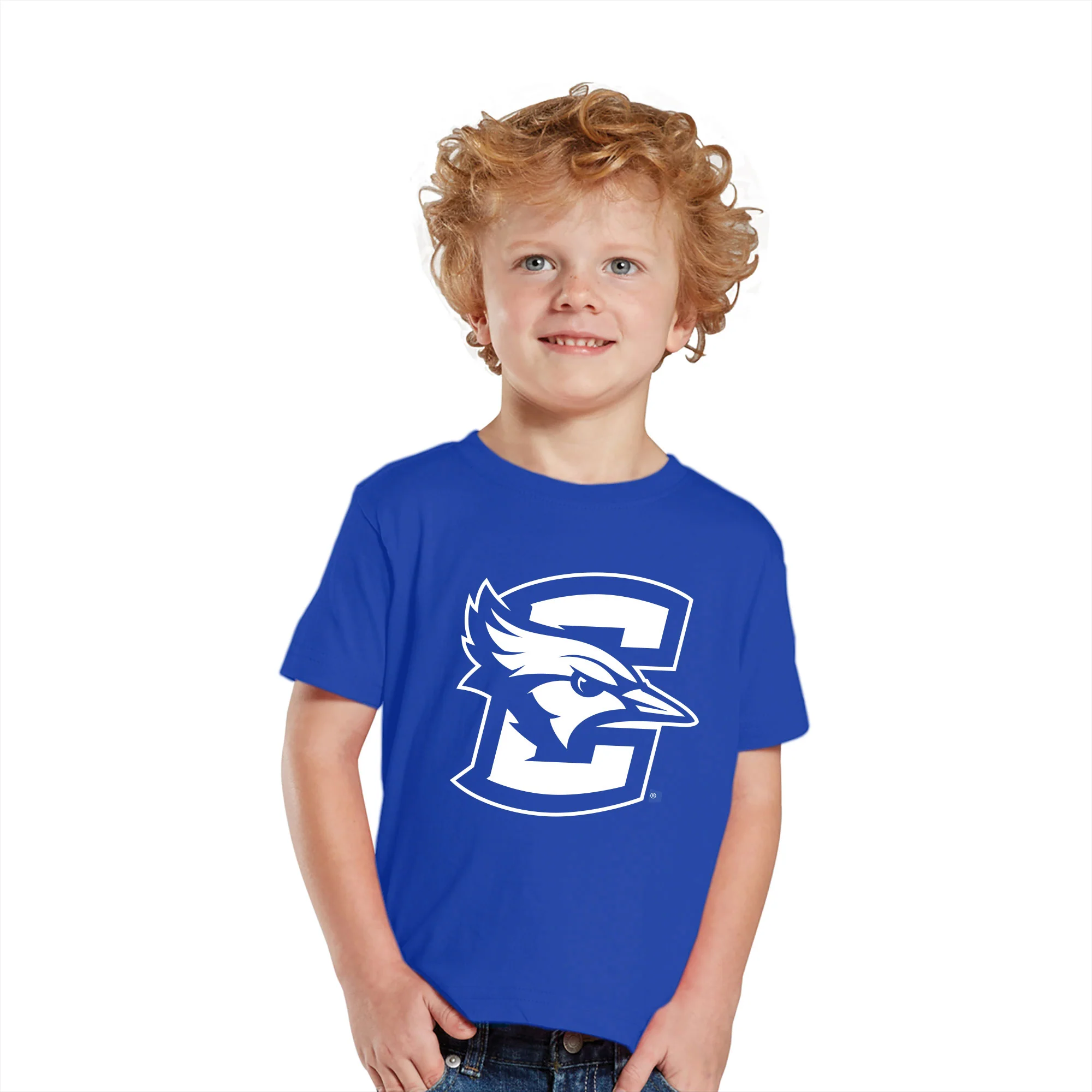 Creighton University Bluejays Primary Logo Toddler Short Sleeve T Shirt - Royal - Image 3