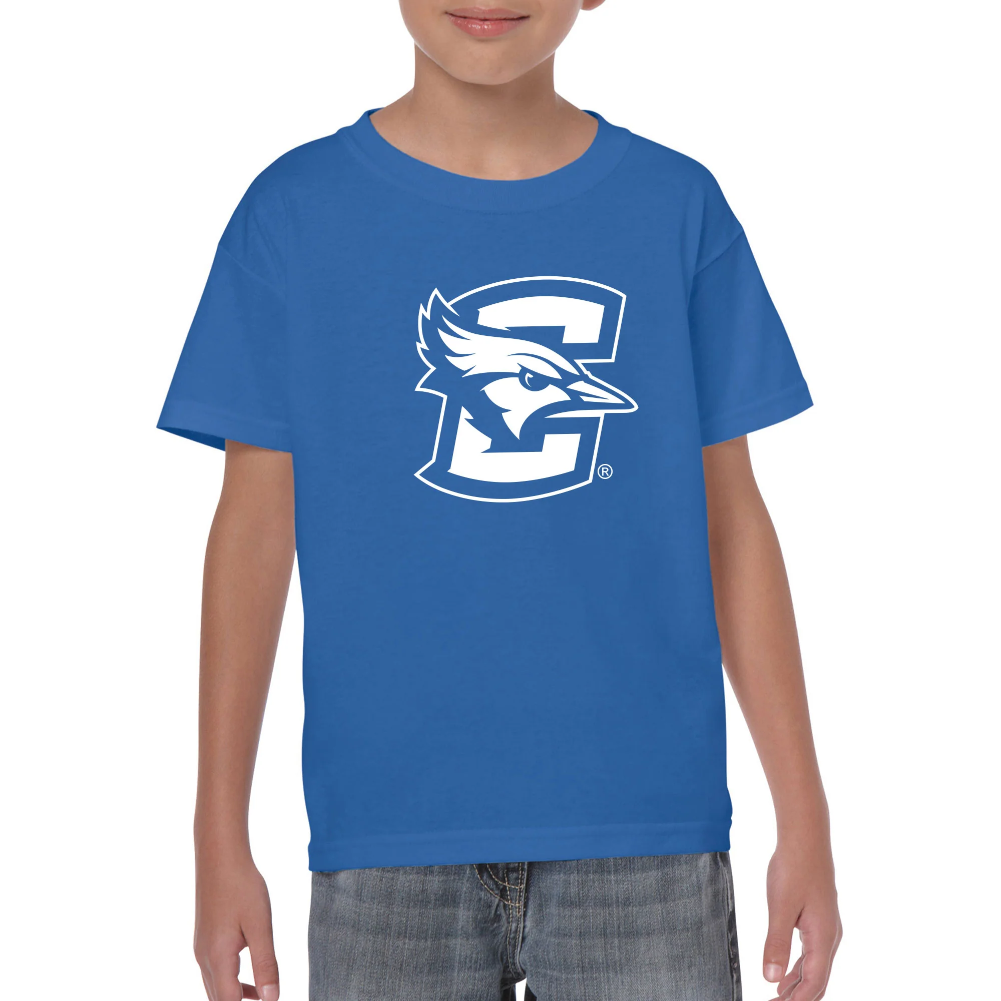 Creighton University Bluejays Primary Logo Youth Short Sleeve T Shirt - Royal - Image 3