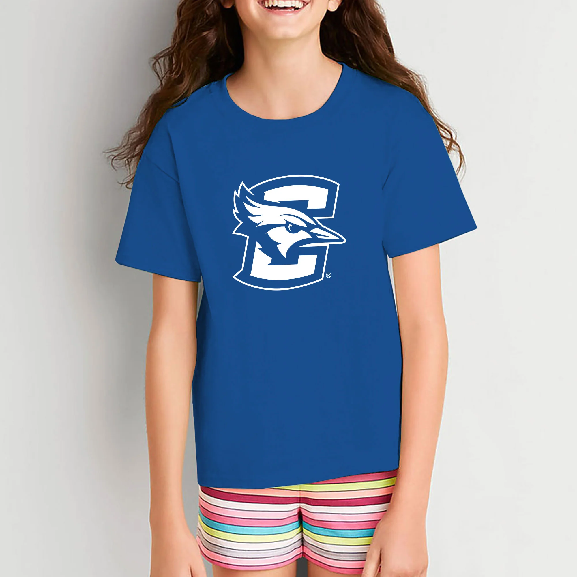 Creighton University Bluejays Primary Logo Youth Short Sleeve T Shirt - Royal - Image 4