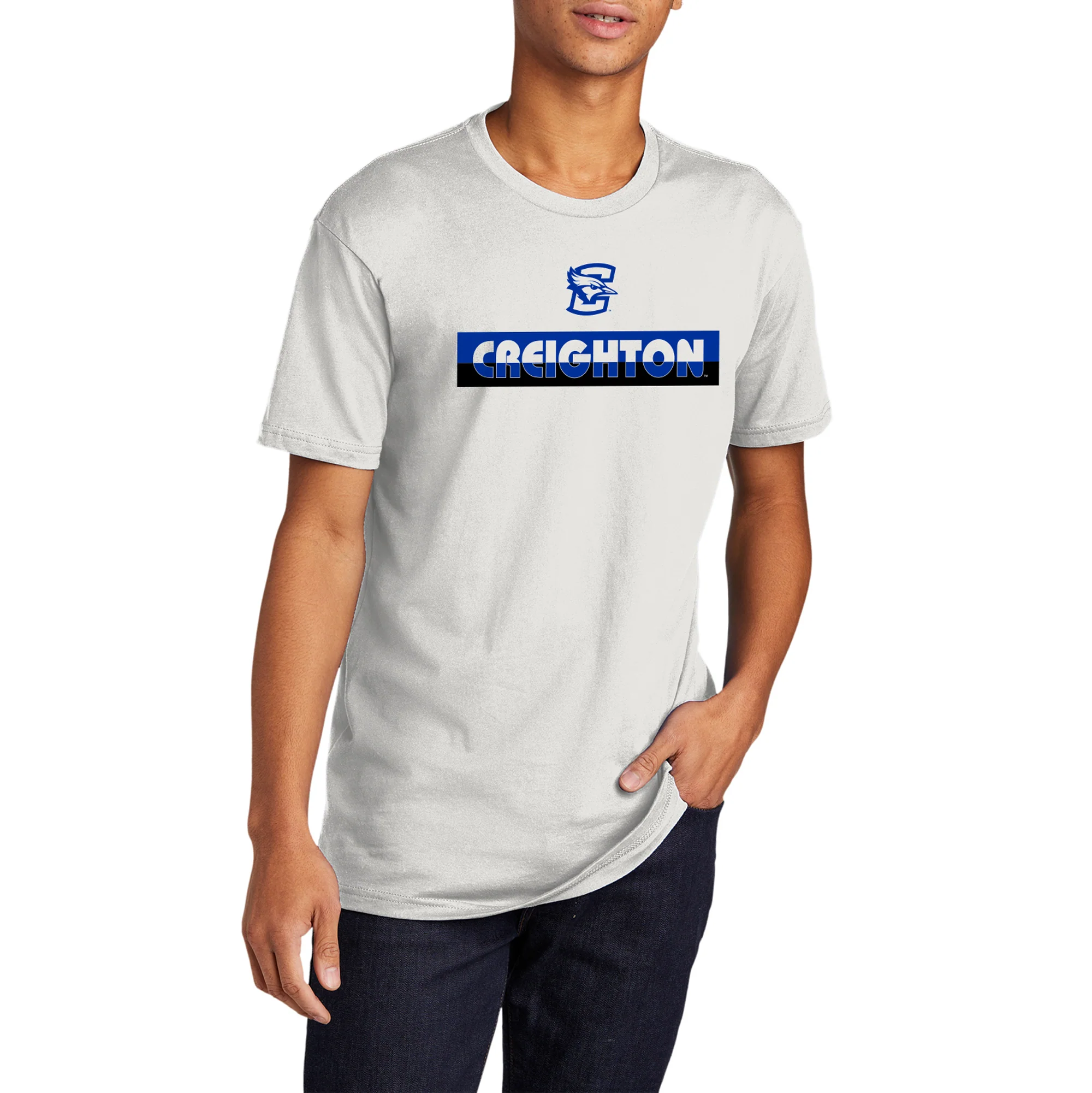 Creighton Split Bar NLA T-Shirt - White - Image 3