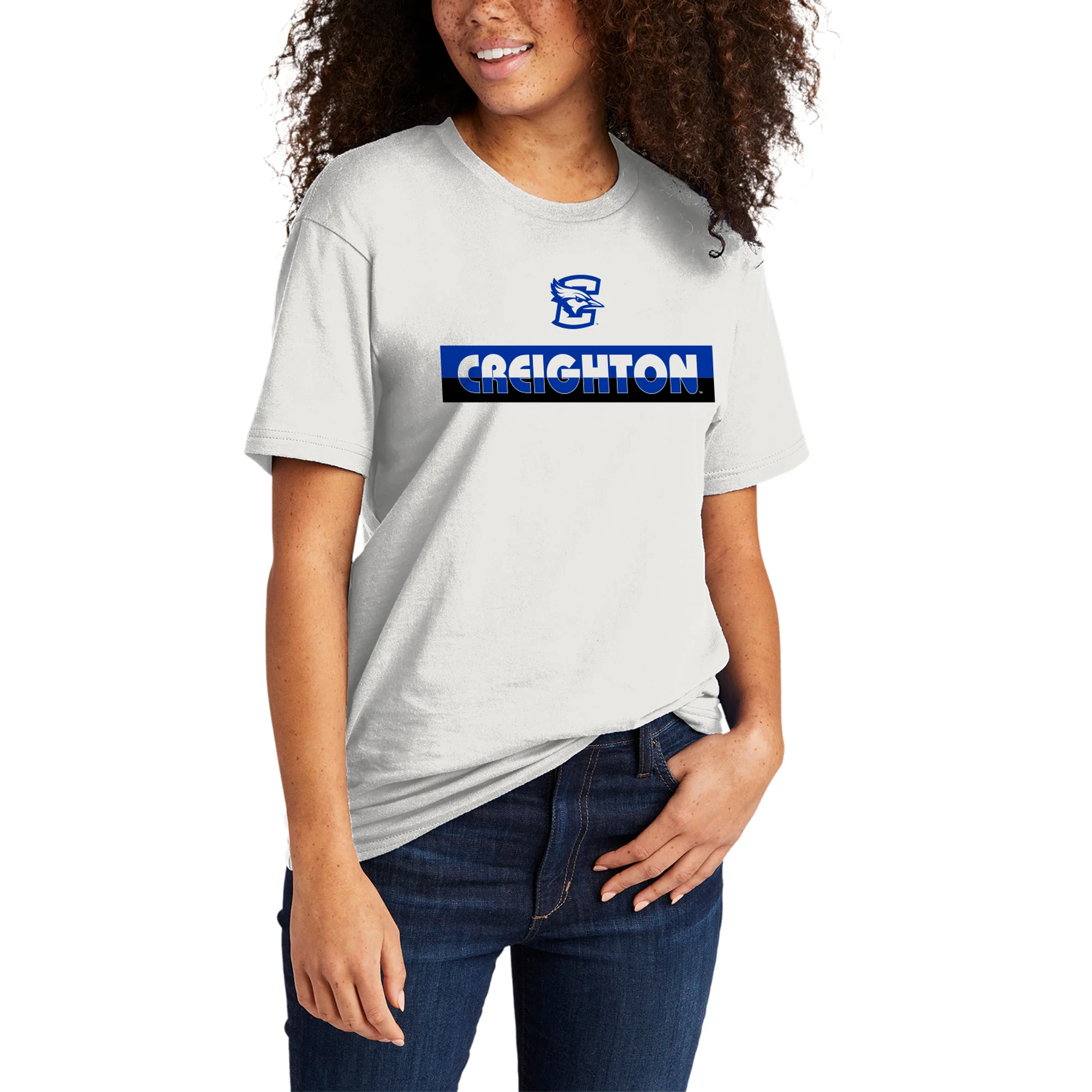 Creighton Split Bar NLA T-Shirt - White - Image 4