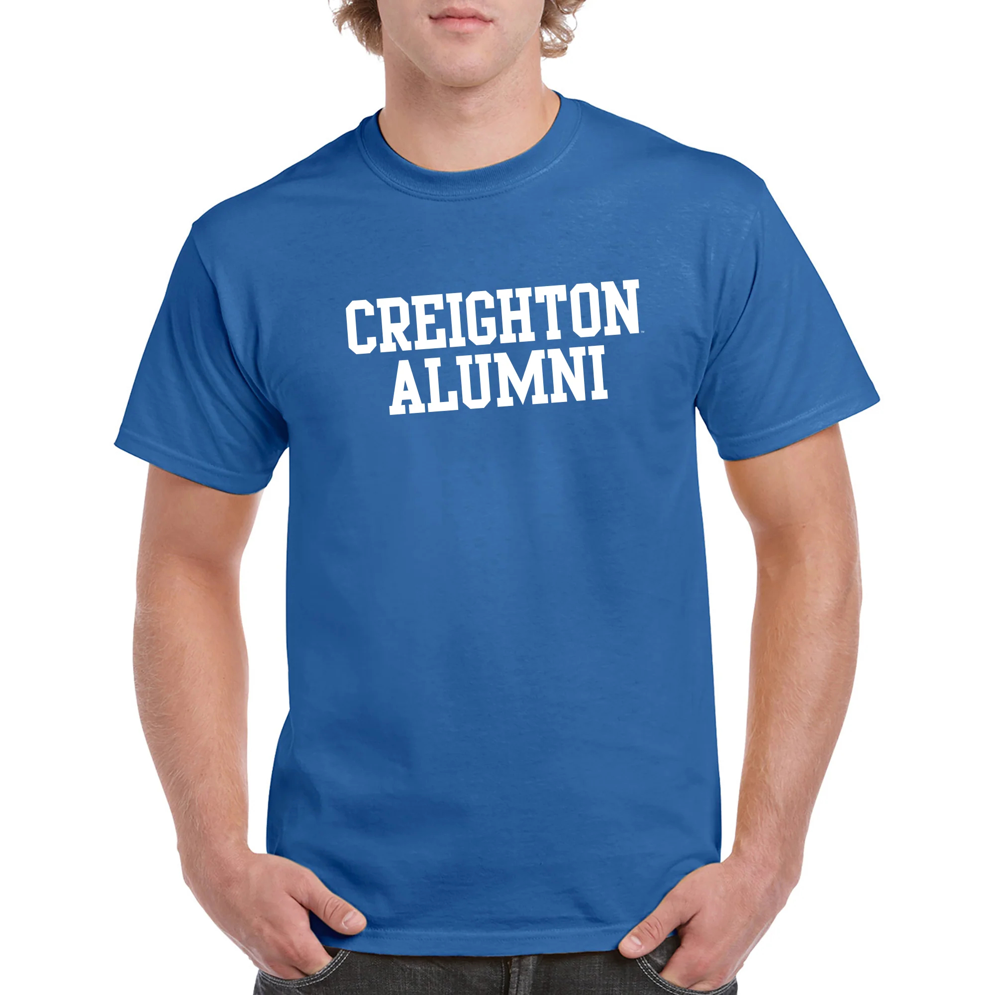 Creighton University Bluejays Basic Block Alumni Short Sleeve T Shirt - Royal - Image 3